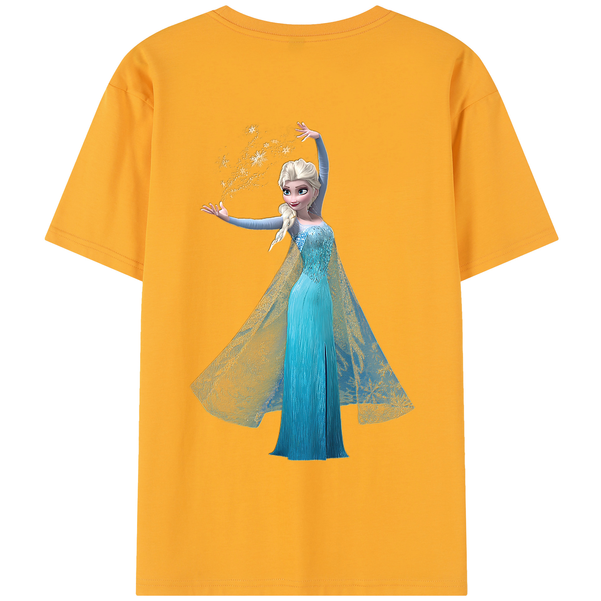 （画像用） アナと雪の女王 アンナ エルサ Frozen Anna Elsa レディース半袖Tシャツ(バックプリント)
