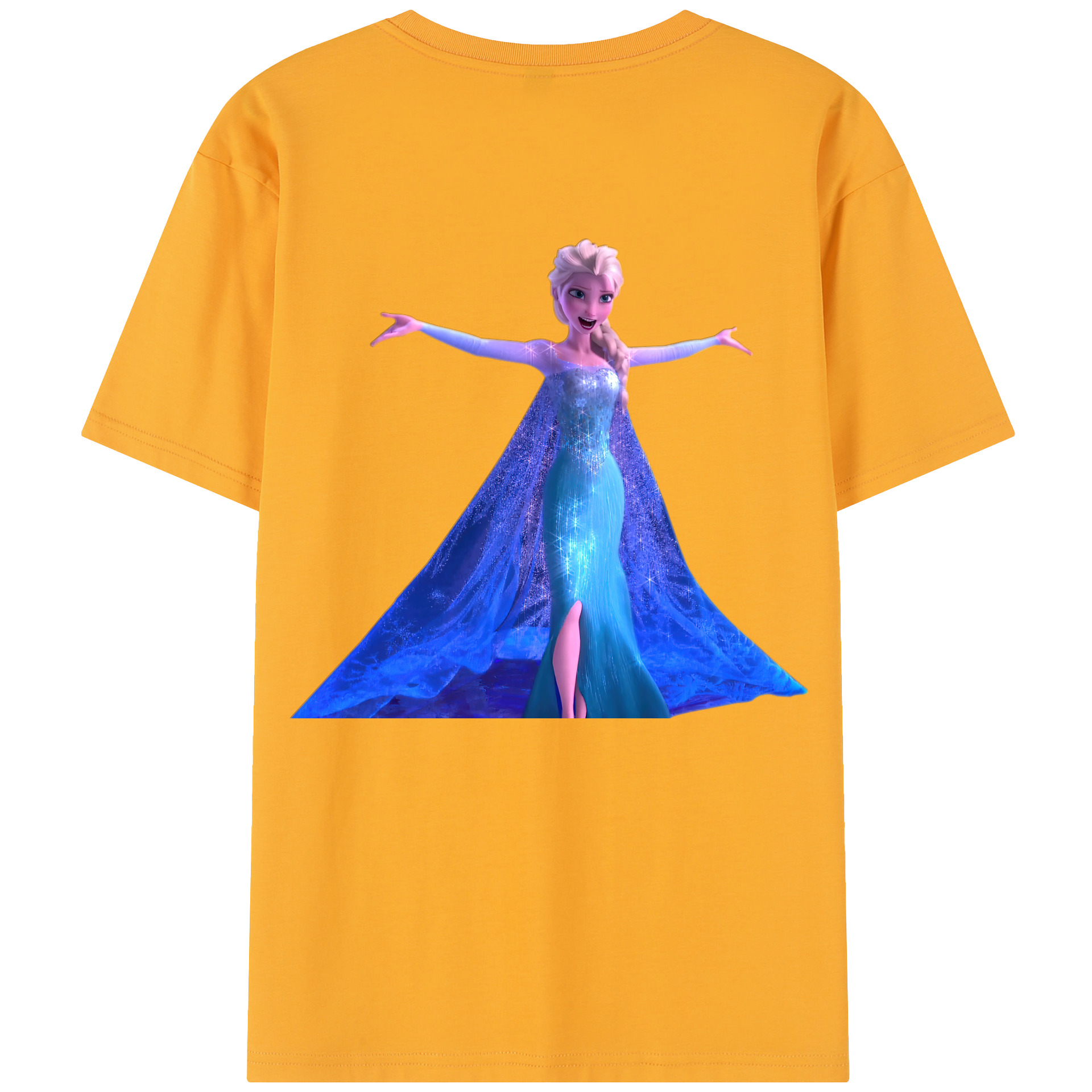 （画像用） アナと雪の女王 アンナ エルサ Frozen Anna Elsa レディース半袖Tシャツ(バックプリント)