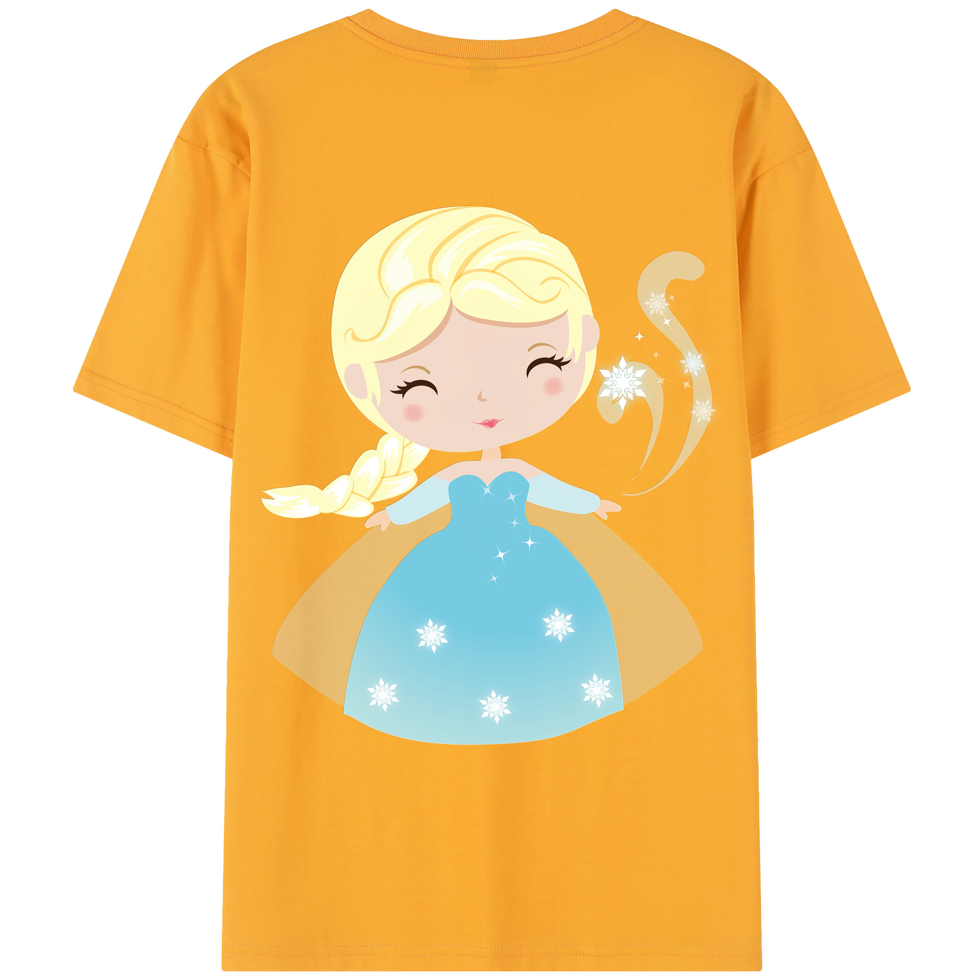 （画像用） アナと雪の女王 アンナ エルサ Frozen Anna Elsa レディース半袖Tシャツ(バックプリント)