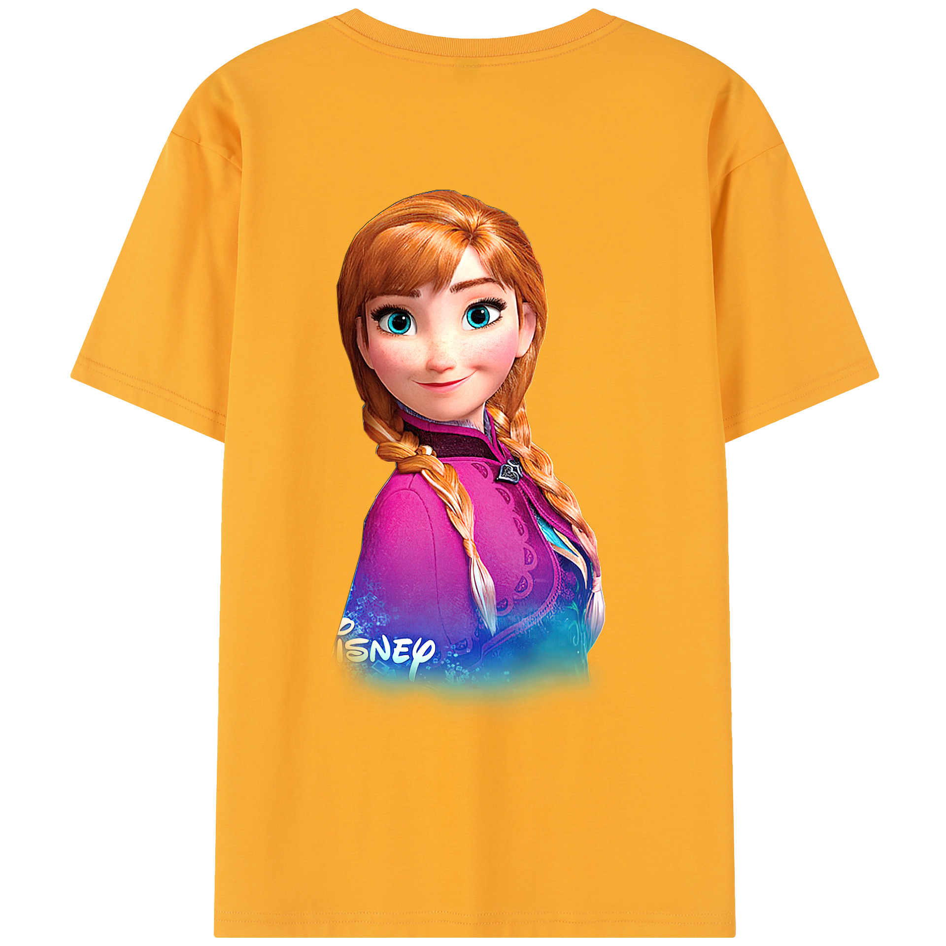 （画像用） アナと雪の女王 アンナ エルサ Frozen Anna Elsa レディース半袖Tシャツ(バックプリント)