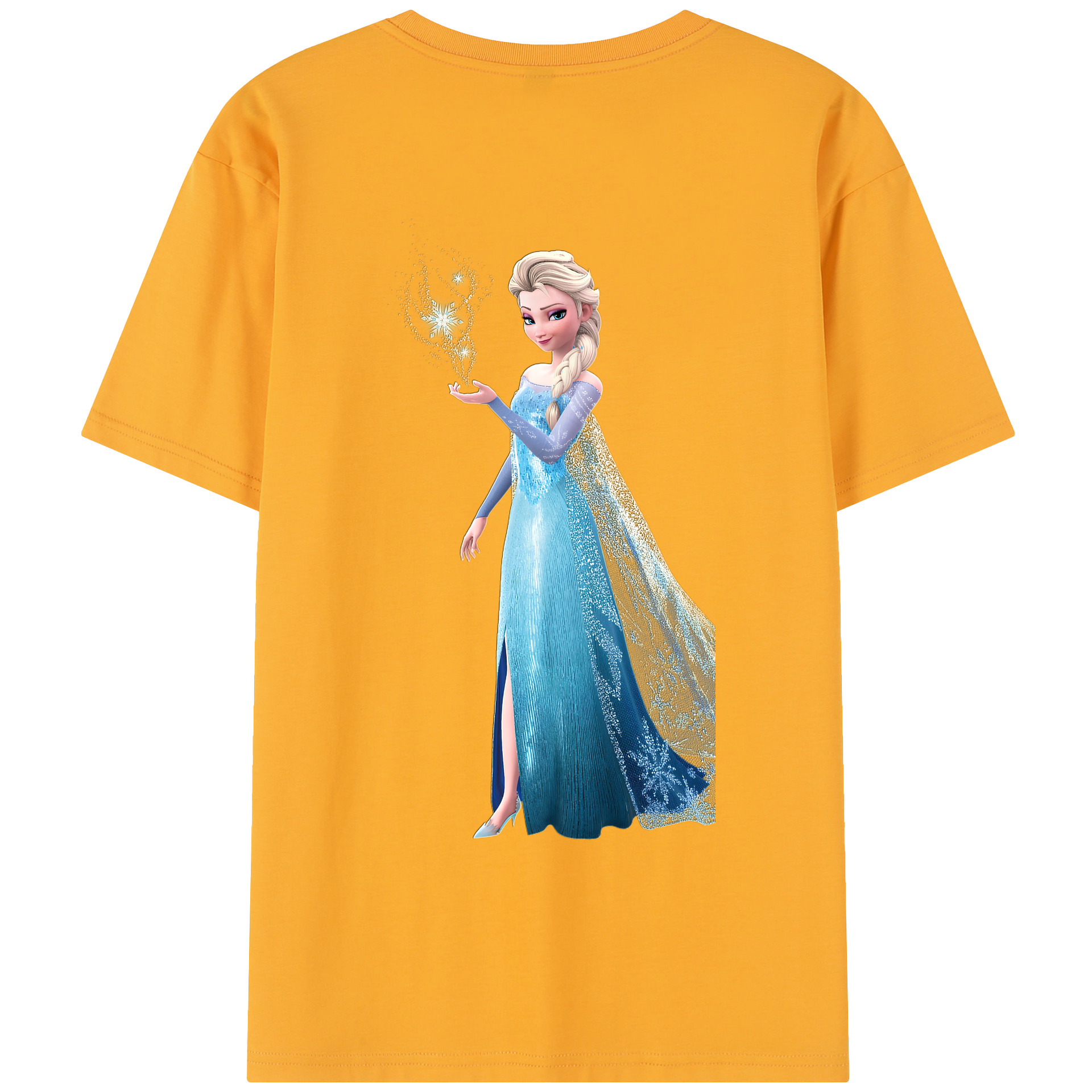 （画像用） アナと雪の女王 アンナ エルサ Frozen Anna Elsa レディース半袖Tシャツ(バックプリント)