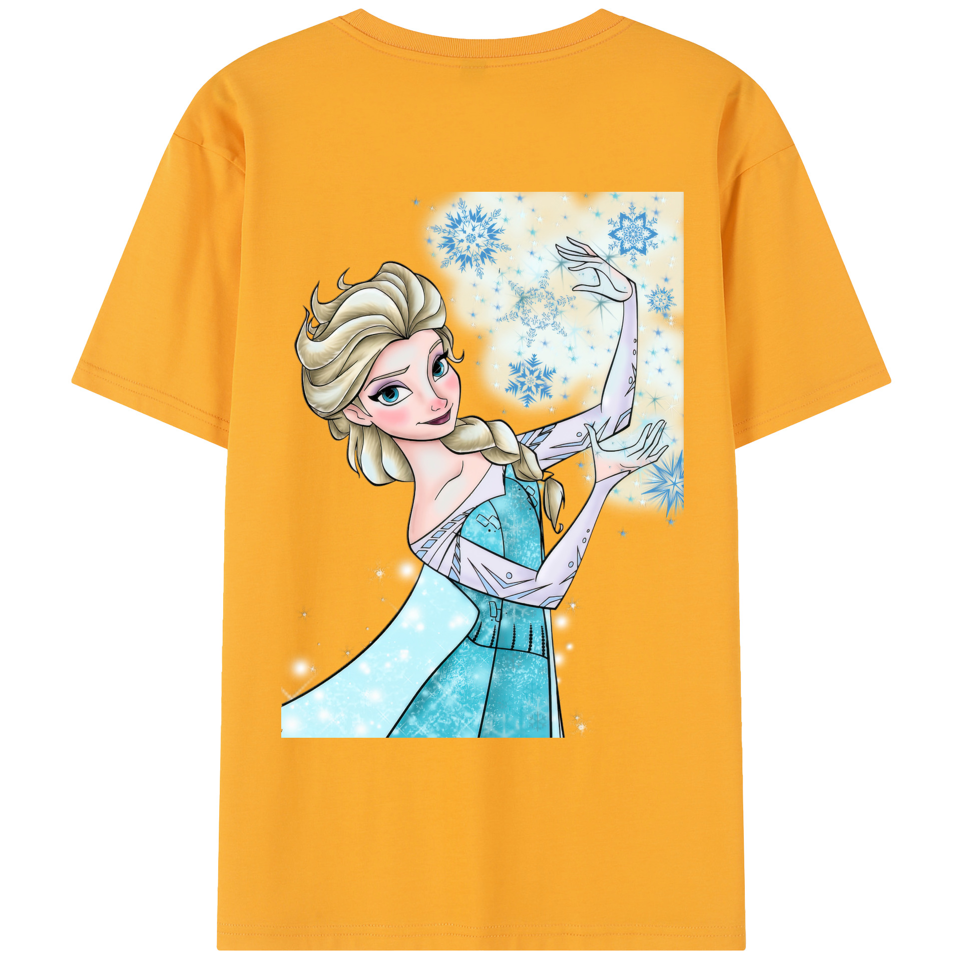 （画像用） アナと雪の女王 アンナ エルサ Frozen Anna Elsa レディース半袖Tシャツ(バックプリント)