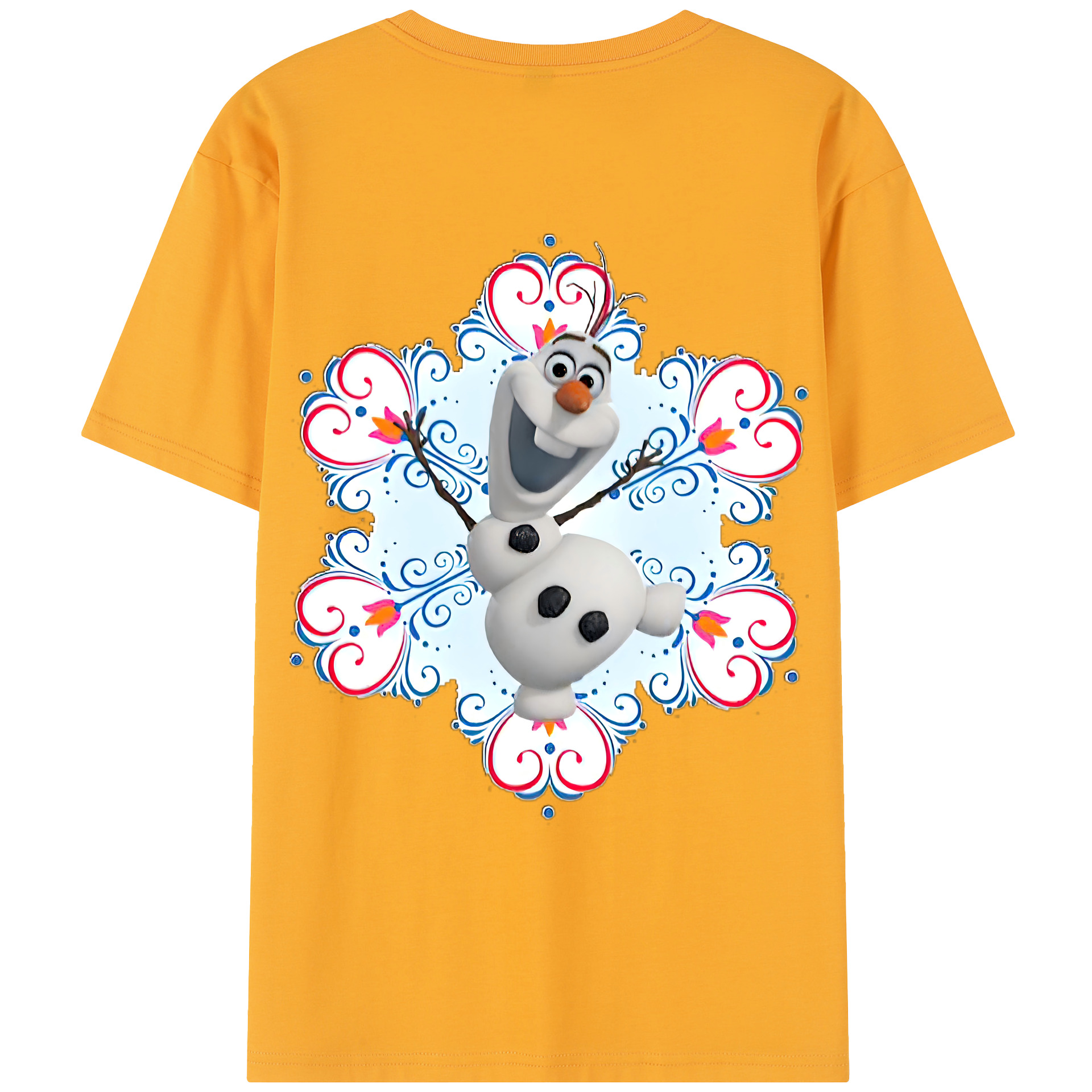 （画像用） アナと雪の女王 アンナ エルサ Frozen Anna Elsa レディース半袖Tシャツ(バックプリント)