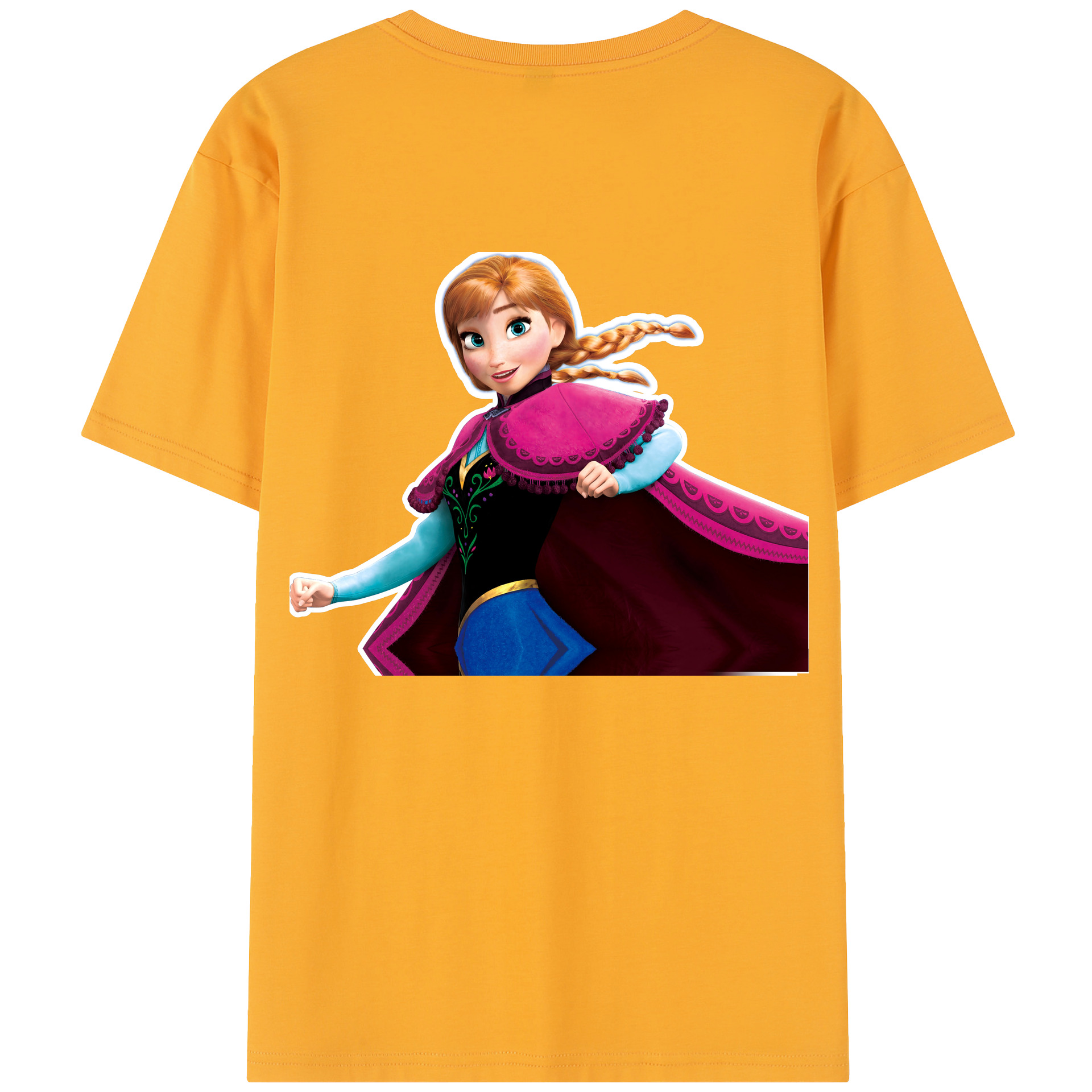 （画像用） アナと雪の女王 アンナ エルサ Frozen Anna Elsa レディース半袖Tシャツ(バックプリント)