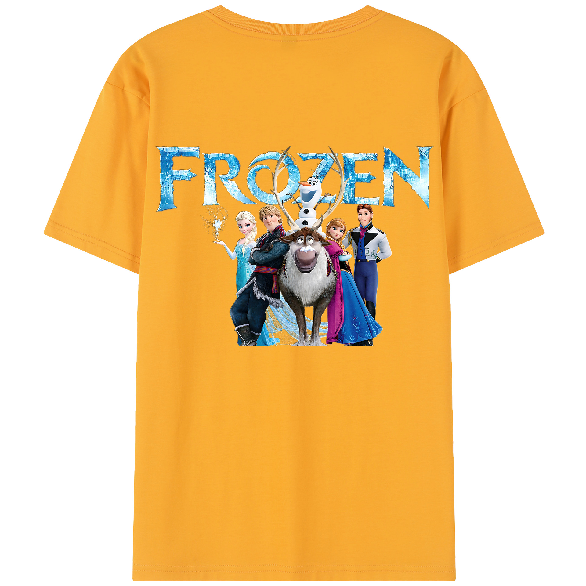 （画像用） アナと雪の女王 アンナ エルサ Frozen Anna Elsa レディース半袖Tシャツ(バックプリント)