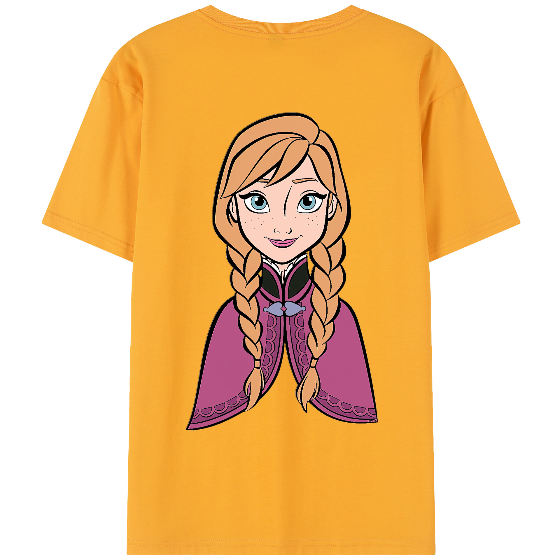 （画像用） アナと雪の女王 アンナ エルサ Frozen Anna Elsa レディース半袖Tシャツ(バックプリント)