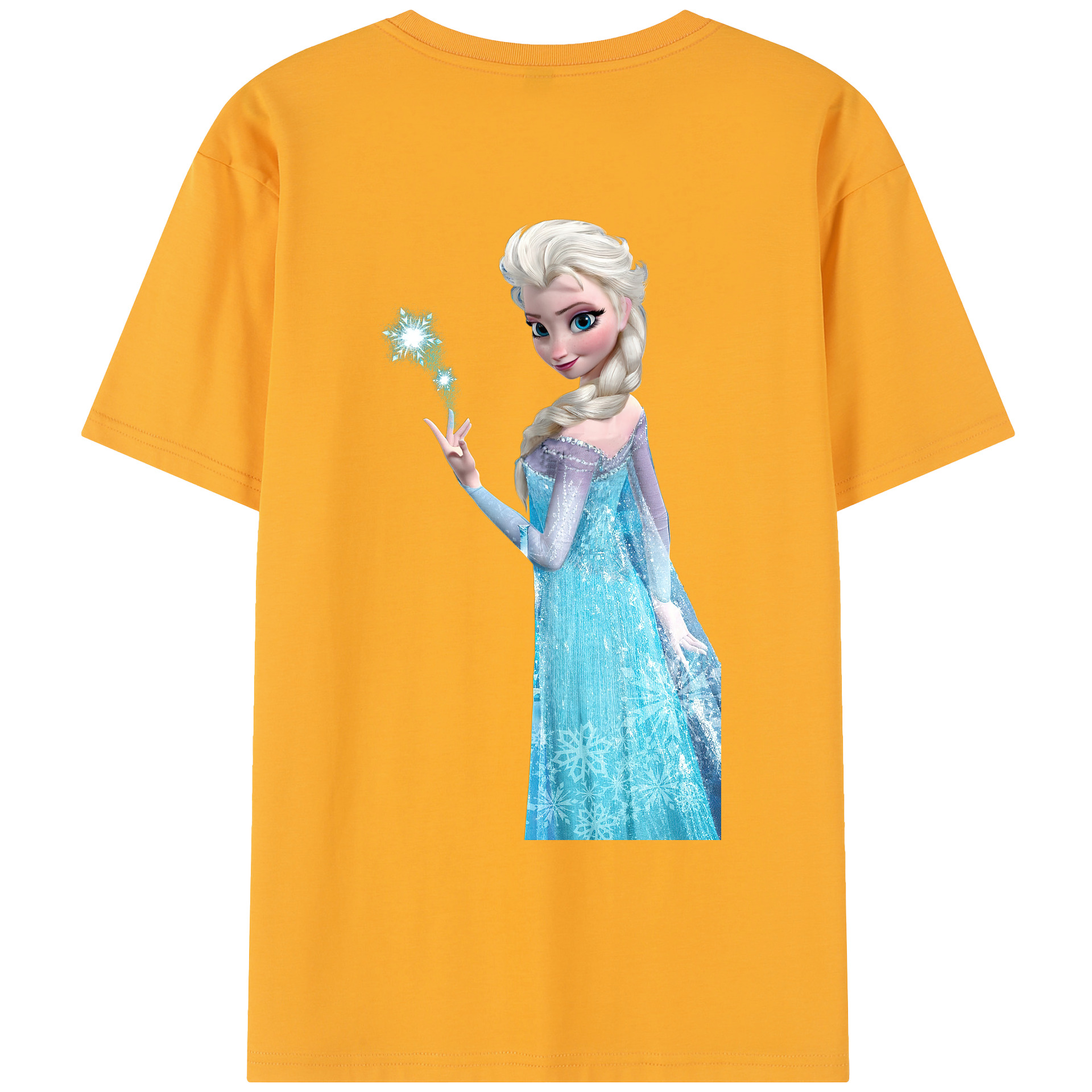 （画像用） アナと雪の女王 アンナ エルサ Frozen Anna Elsa レディース半袖Tシャツ(バックプリント)