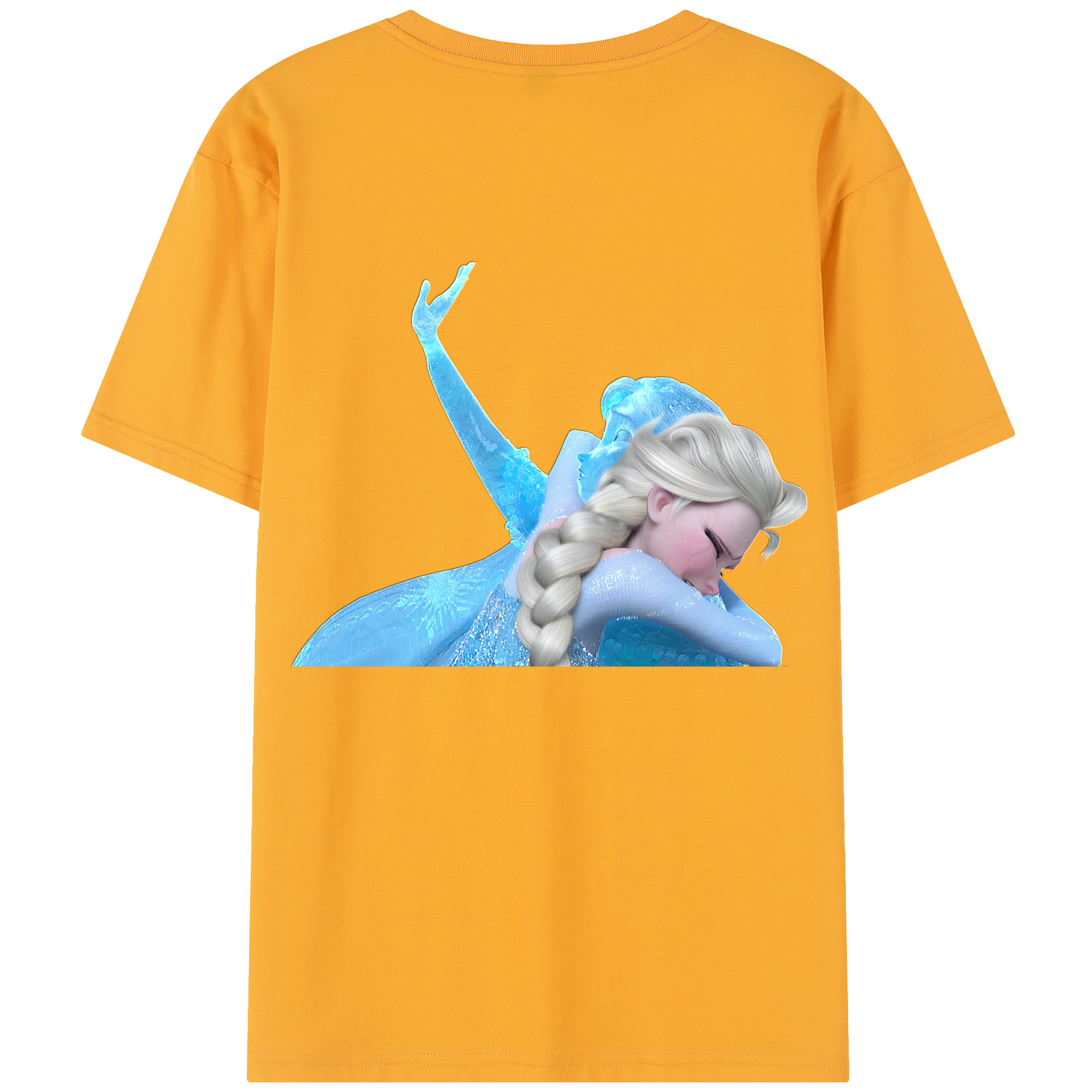（画像用） アナと雪の女王 アンナ エルサ Frozen Anna Elsa レディース半袖Tシャツ(バックプリント)