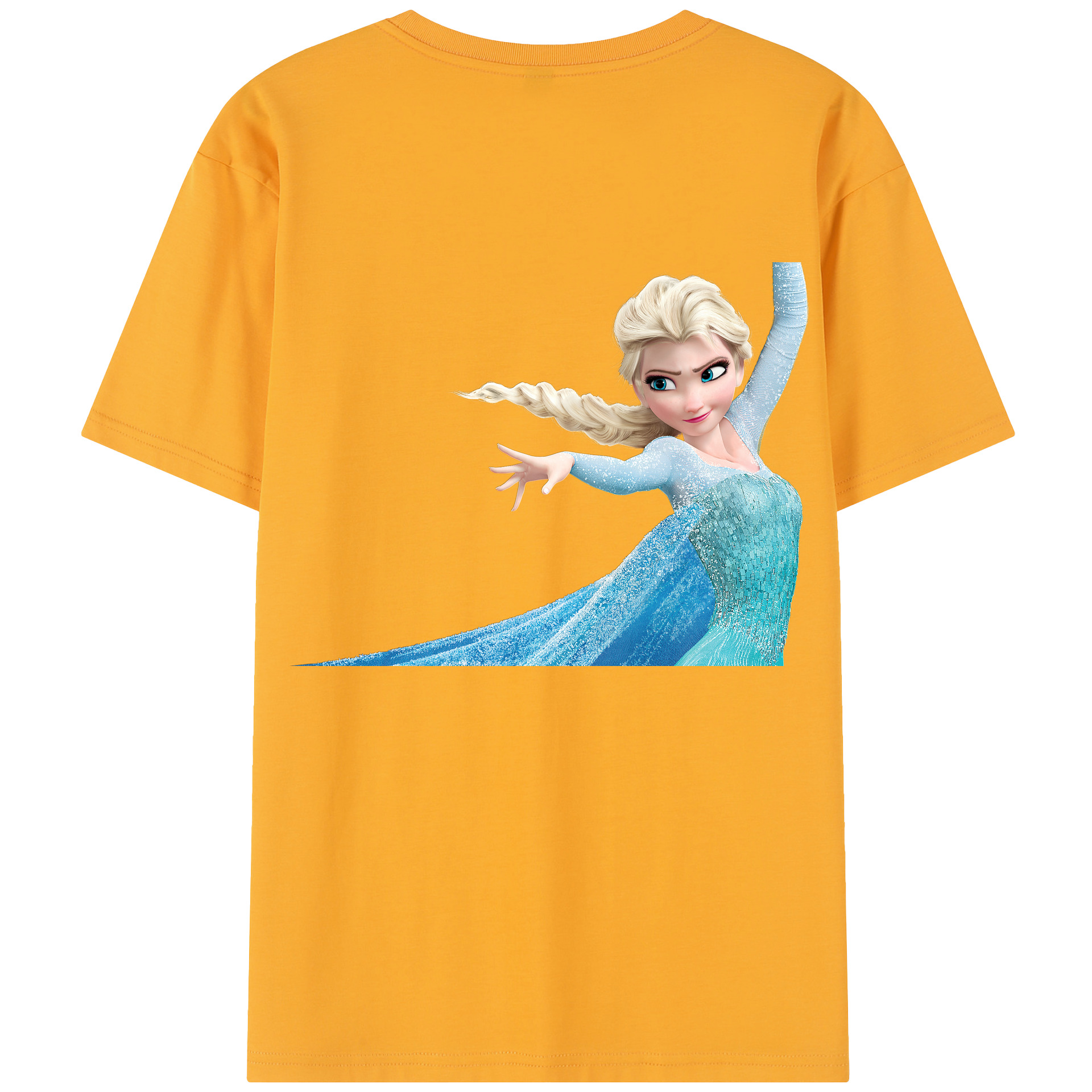 （画像用） アナと雪の女王 アンナ エルサ Frozen Anna Elsa レディース半袖Tシャツ(バックプリント)