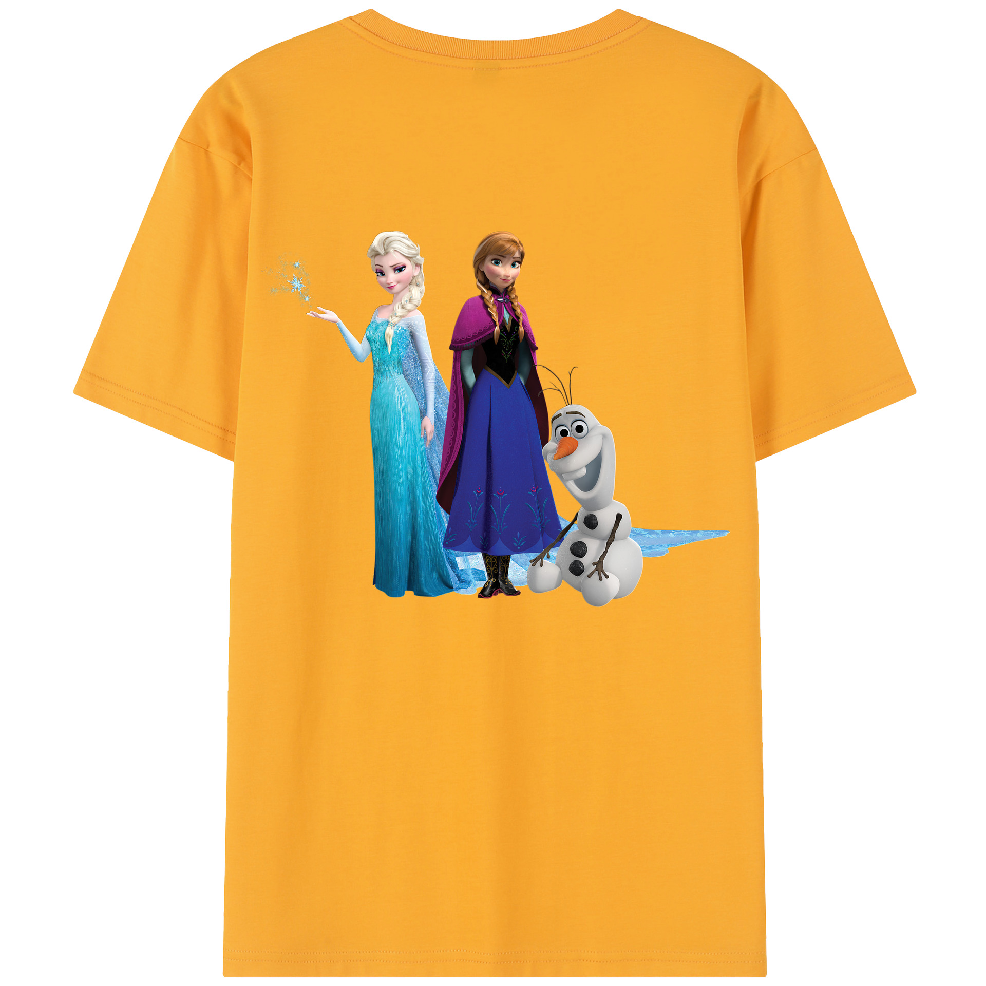 （画像用） アナと雪の女王 アンナ エルサ Frozen Anna Elsa レディース半袖Tシャツ(バックプリント)