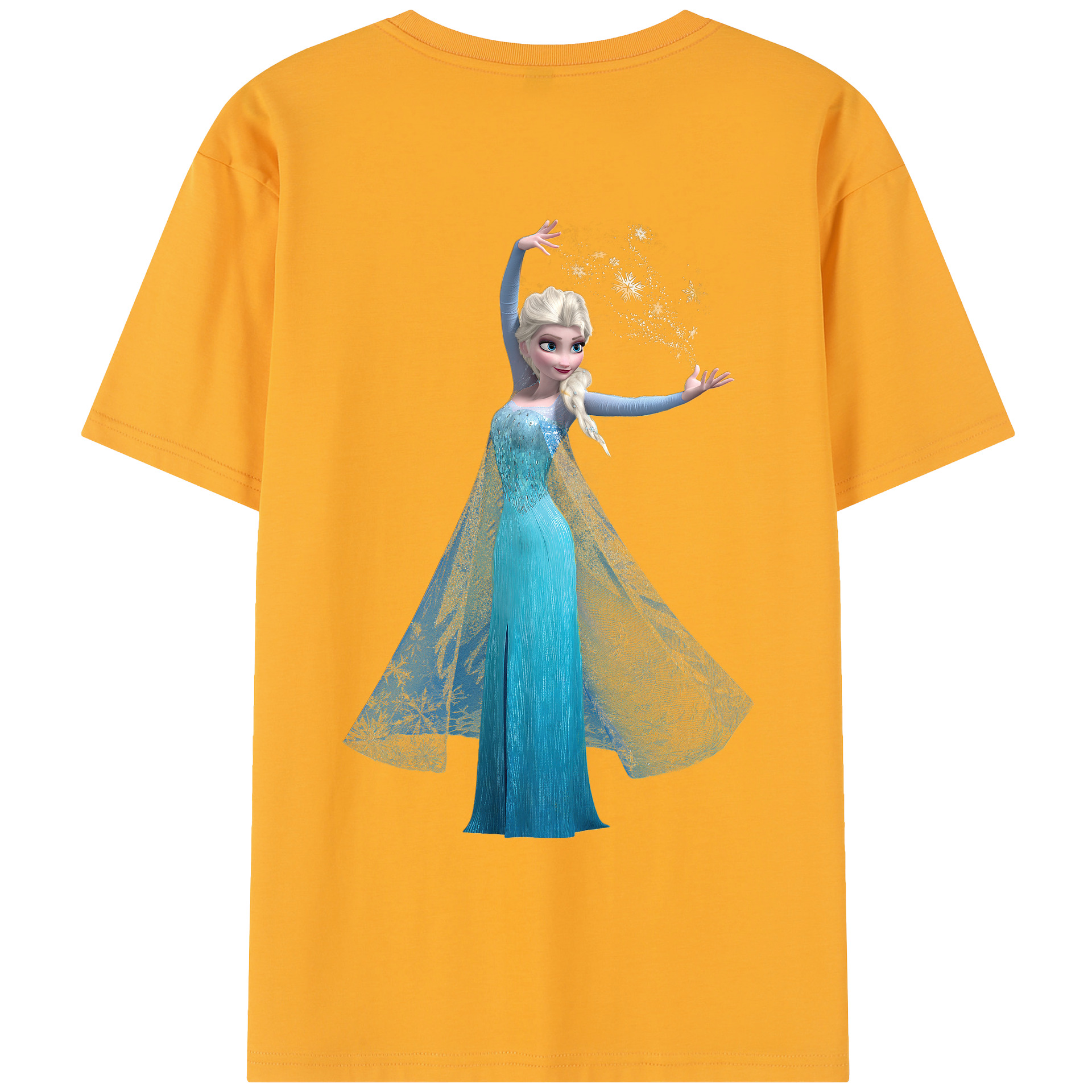 （画像用） アナと雪の女王 アンナ エルサ Frozen Anna Elsa レディース半袖Tシャツ(バックプリント)