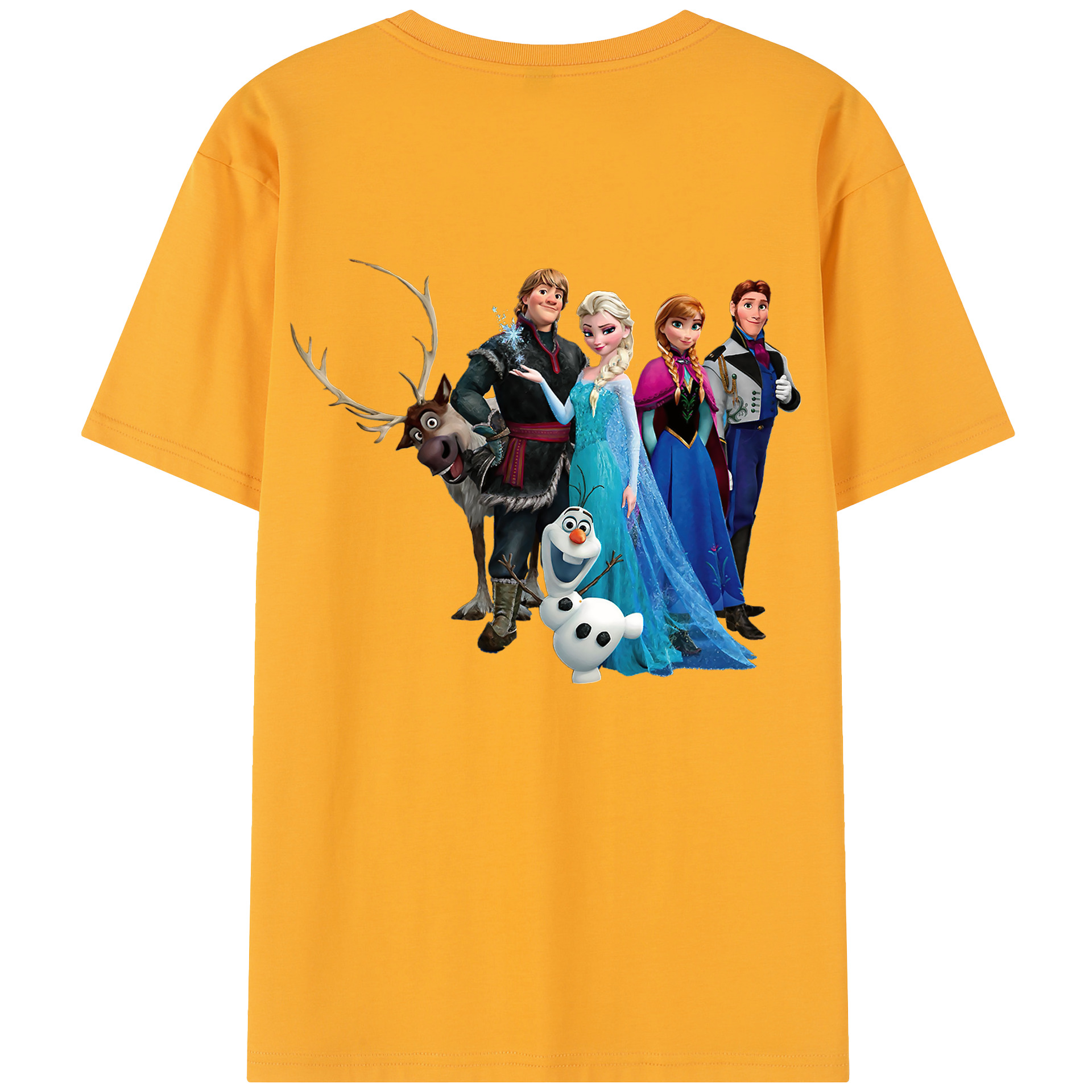 （画像用） アナと雪の女王 アンナ エルサ Frozen Anna Elsa レディース半袖Tシャツ(バックプリント)