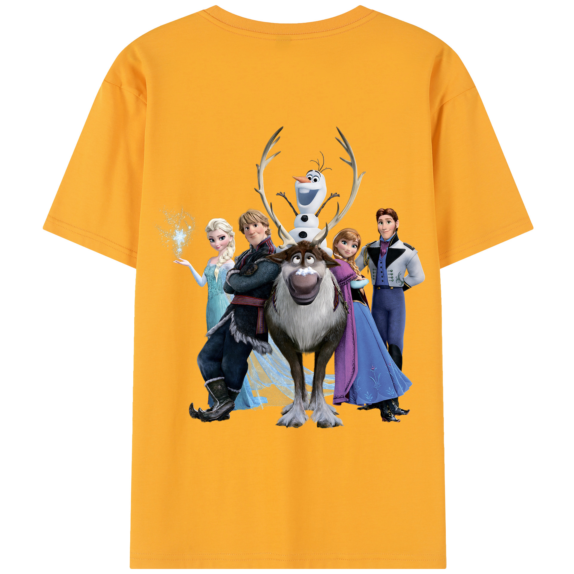 （画像用） アナと雪の女王 アンナ エルサ Frozen Anna Elsa レディース半袖Tシャツ(バックプリント)