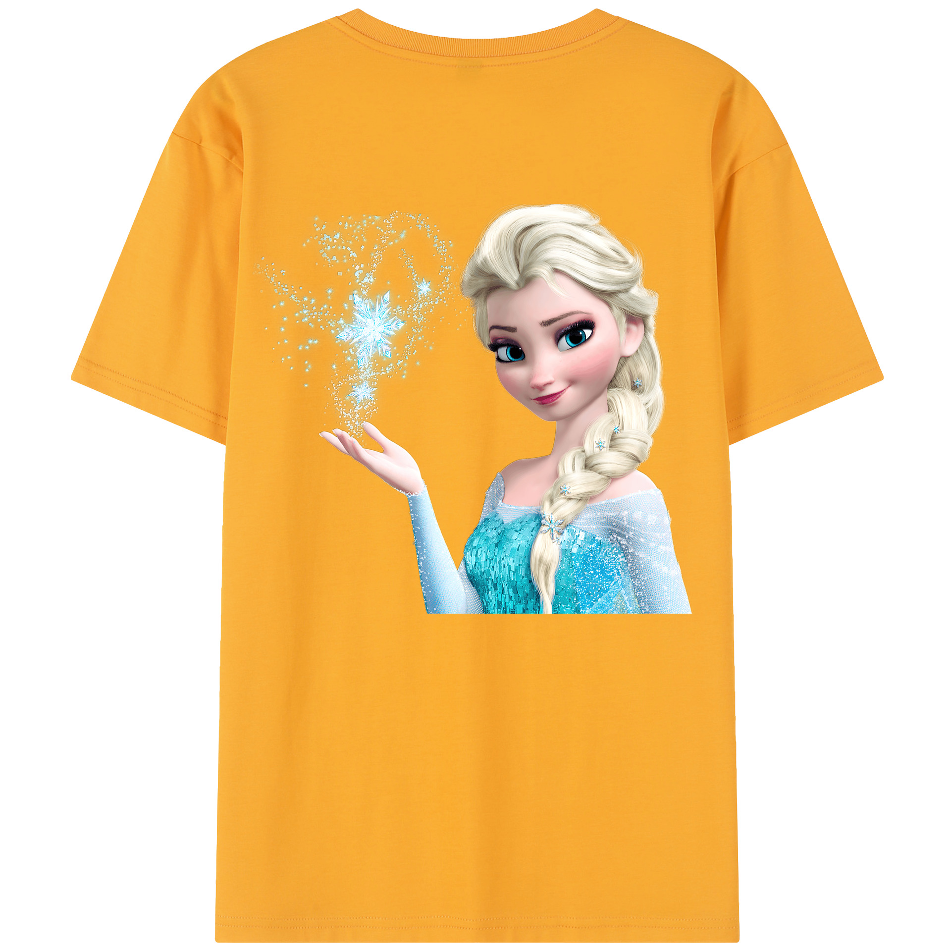 （画像用） アナと雪の女王 アンナ エルサ Frozen Anna Elsa レディース半袖Tシャツ(バックプリント)