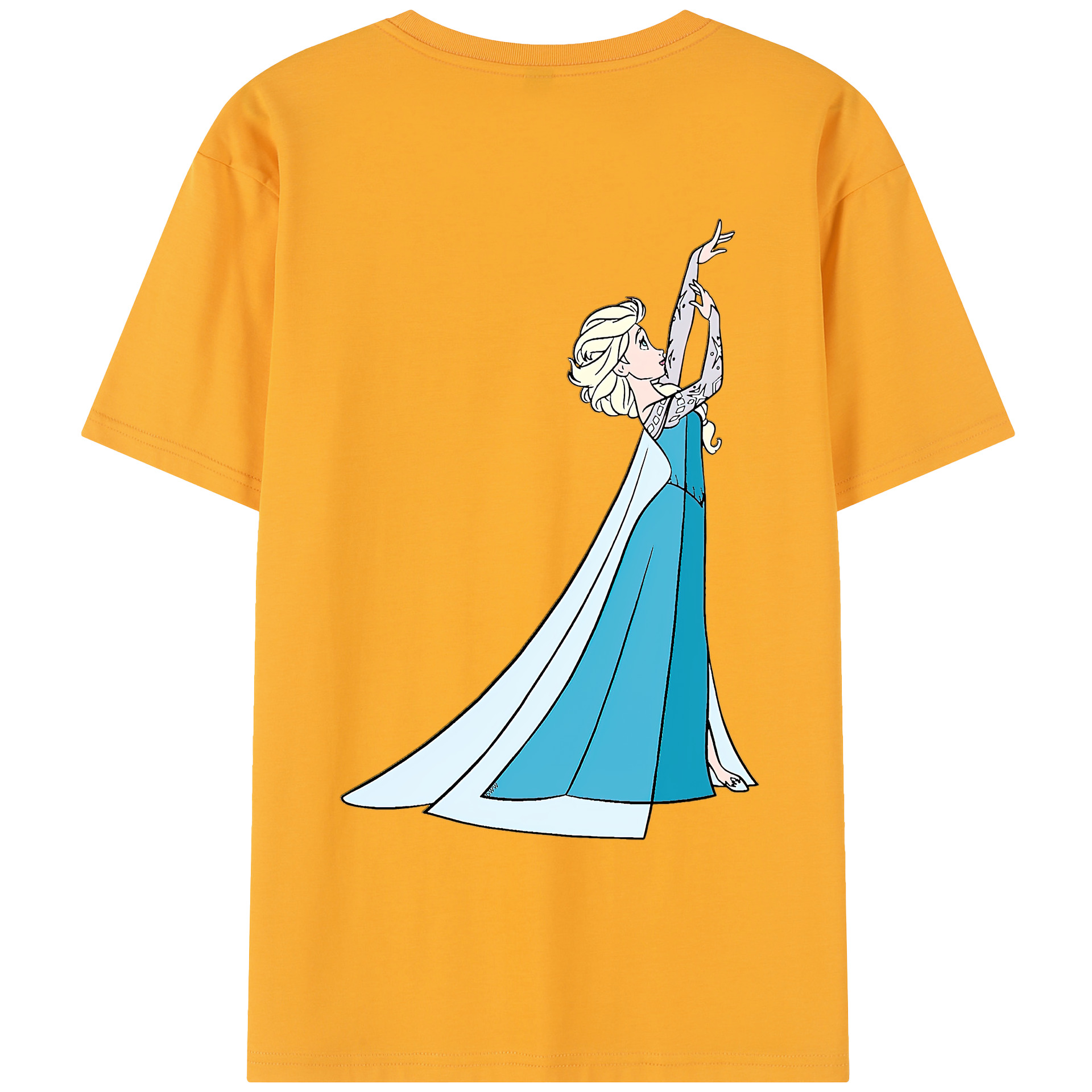 （画像用） アナと雪の女王 アンナ エルサ Frozen Anna Elsa レディース半袖Tシャツ(バックプリント)