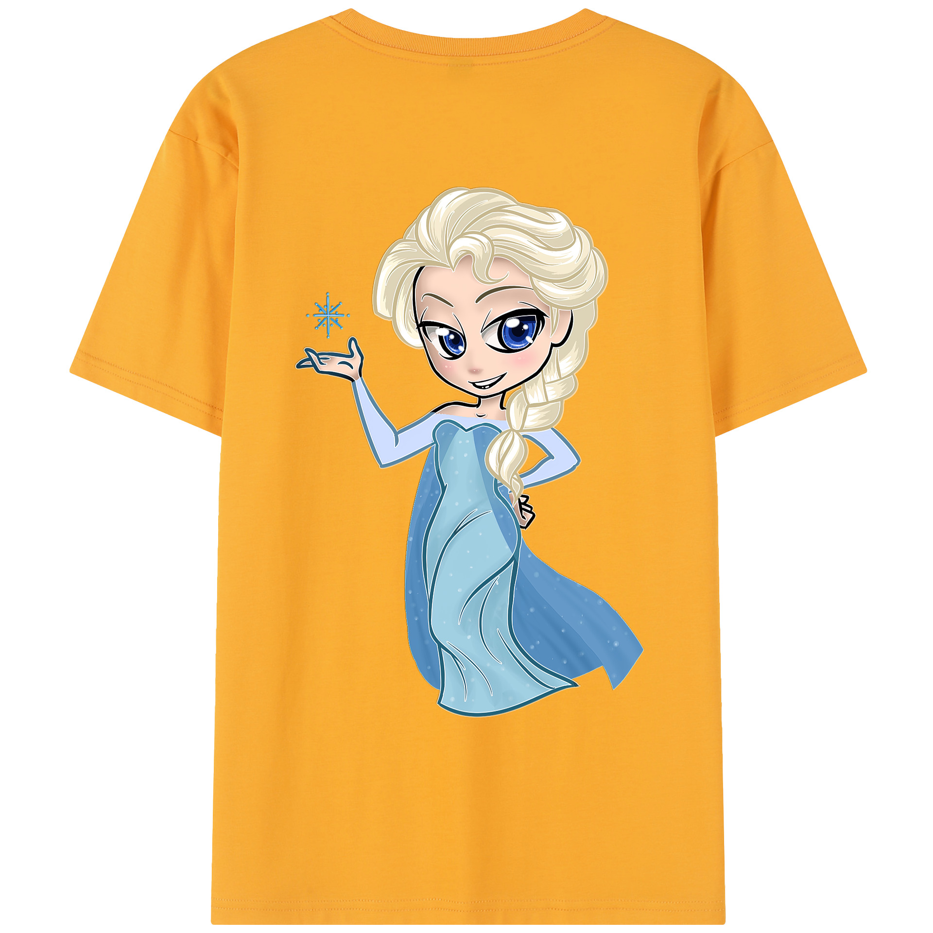（画像用） アナと雪の女王 アンナ エルサ Frozen Anna Elsa レディース半袖Tシャツ(バックプリント)