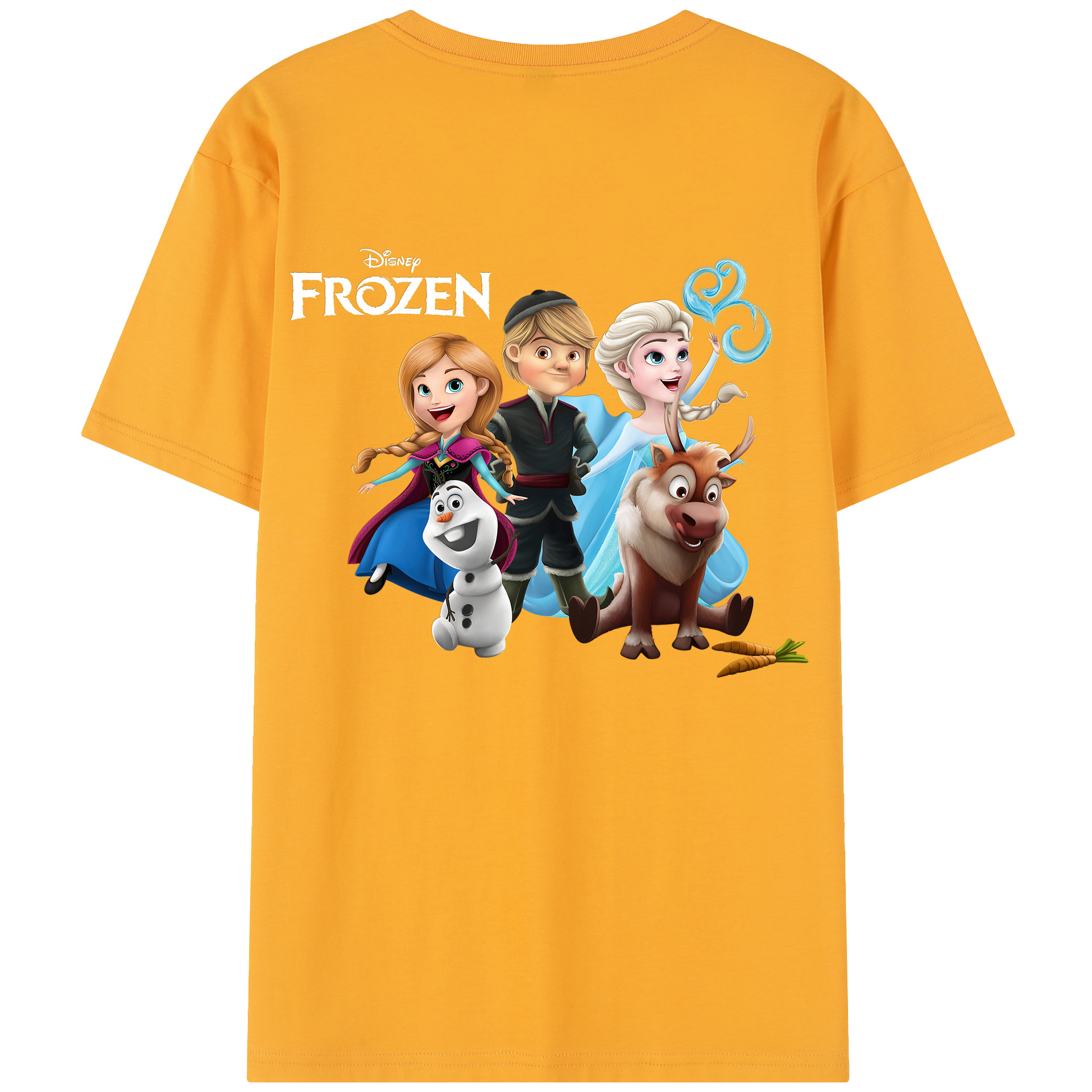 （画像用） アナと雪の女王 アンナ エルサ Frozen Anna Elsa レディース半袖Tシャツ(バックプリント)