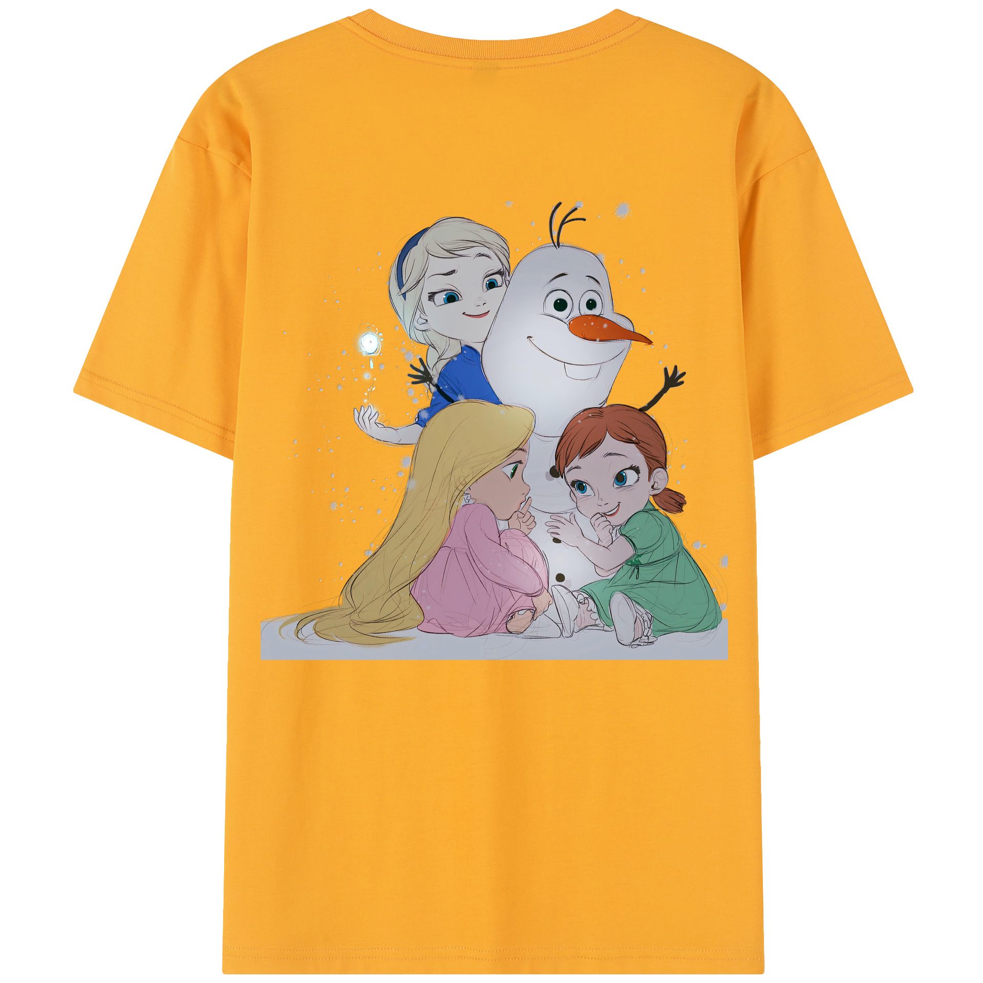 （画像用） アナと雪の女王 アンナ エルサ Frozen Anna Elsa レディース半袖Tシャツ(バックプリント)