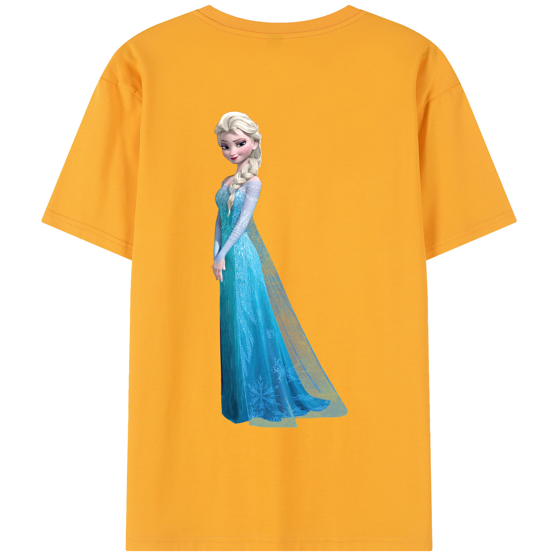 （画像用） アナと雪の女王 アンナ エルサ Frozen Anna Elsa レディース半袖Tシャツ(バックプリント)