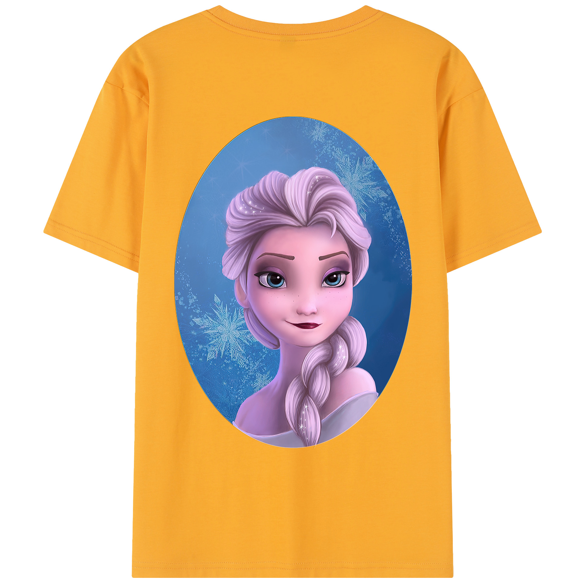 （画像用） アナと雪の女王 アンナ エルサ Frozen Anna Elsa レディース半袖Tシャツ(バックプリント)