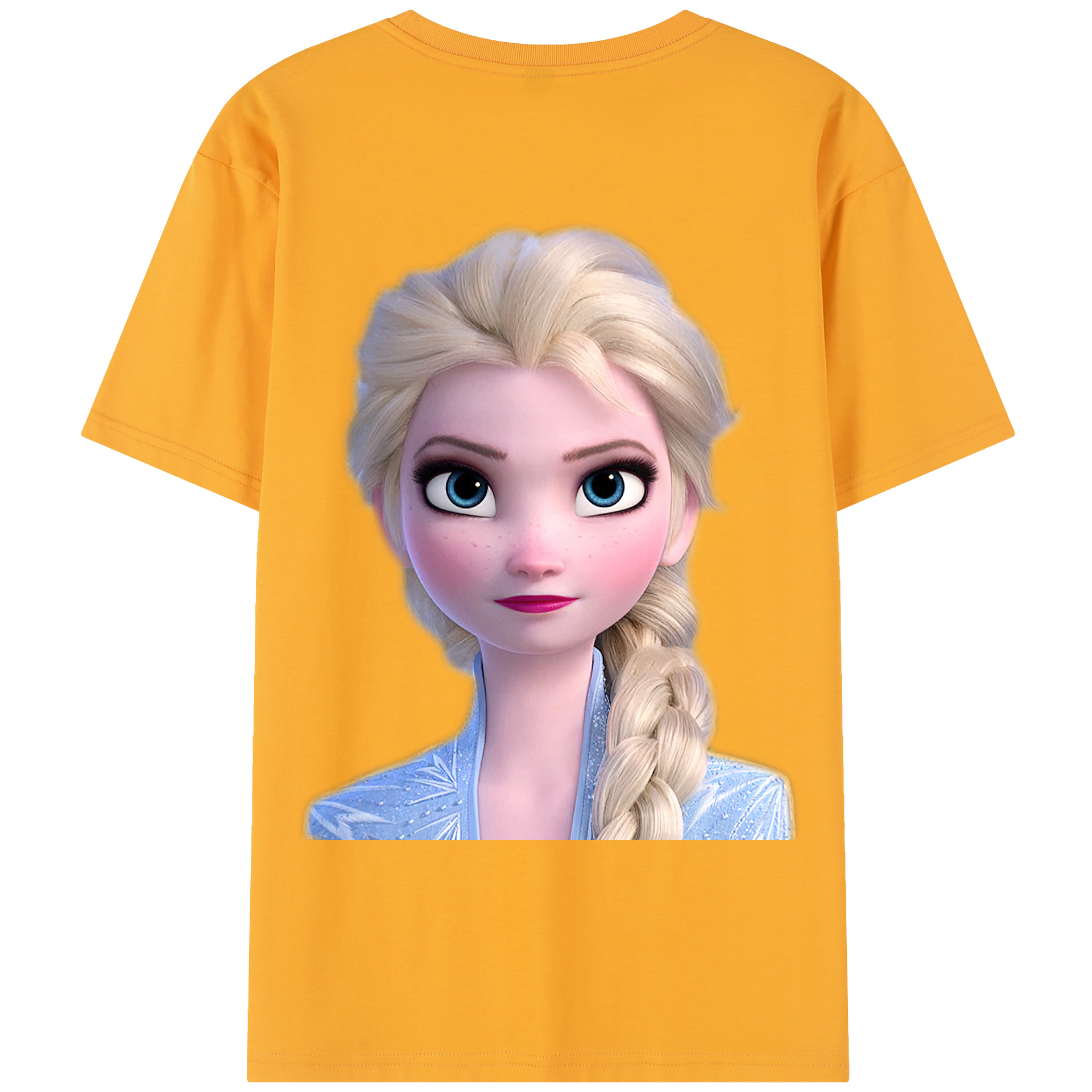 （画像用） アナと雪の女王 アンナ エルサ Frozen Anna Elsa レディース半袖Tシャツ(バックプリント)