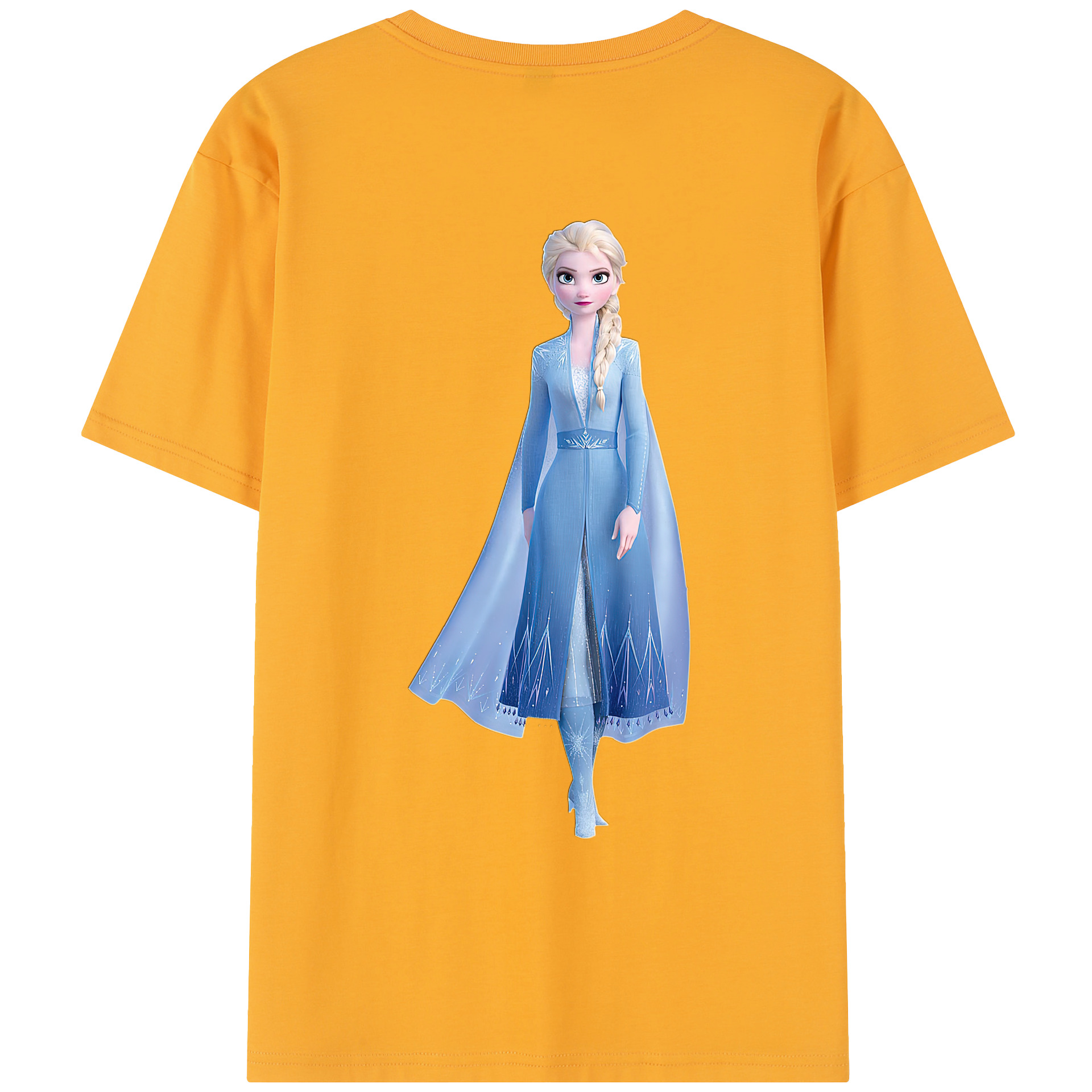 （画像用） アナと雪の女王 アンナ エルサ Frozen Anna Elsa レディース半袖Tシャツ(バックプリント)