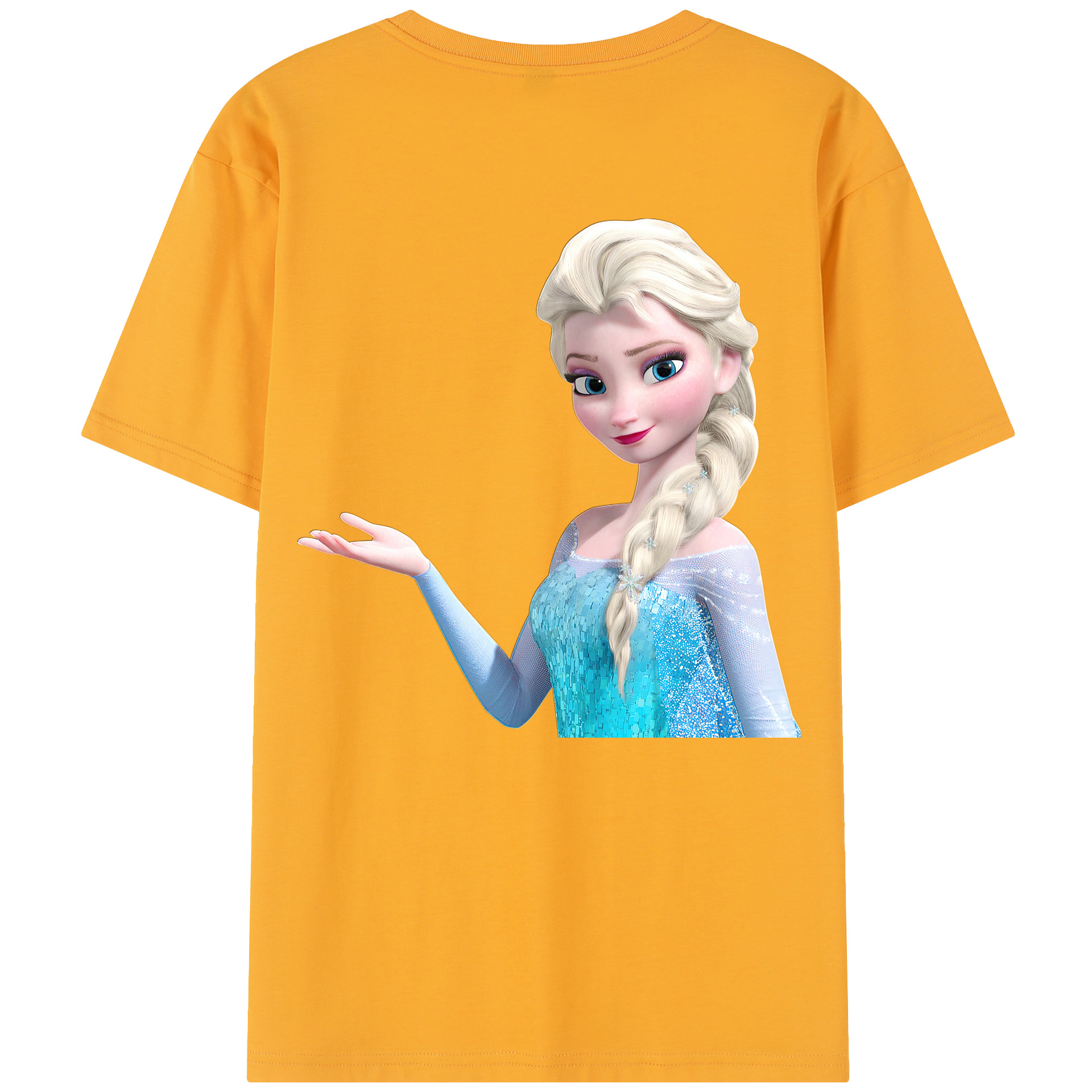 （画像用） アナと雪の女王 アンナ エルサ Frozen Anna Elsa レディース半袖Tシャツ(バックプリント)