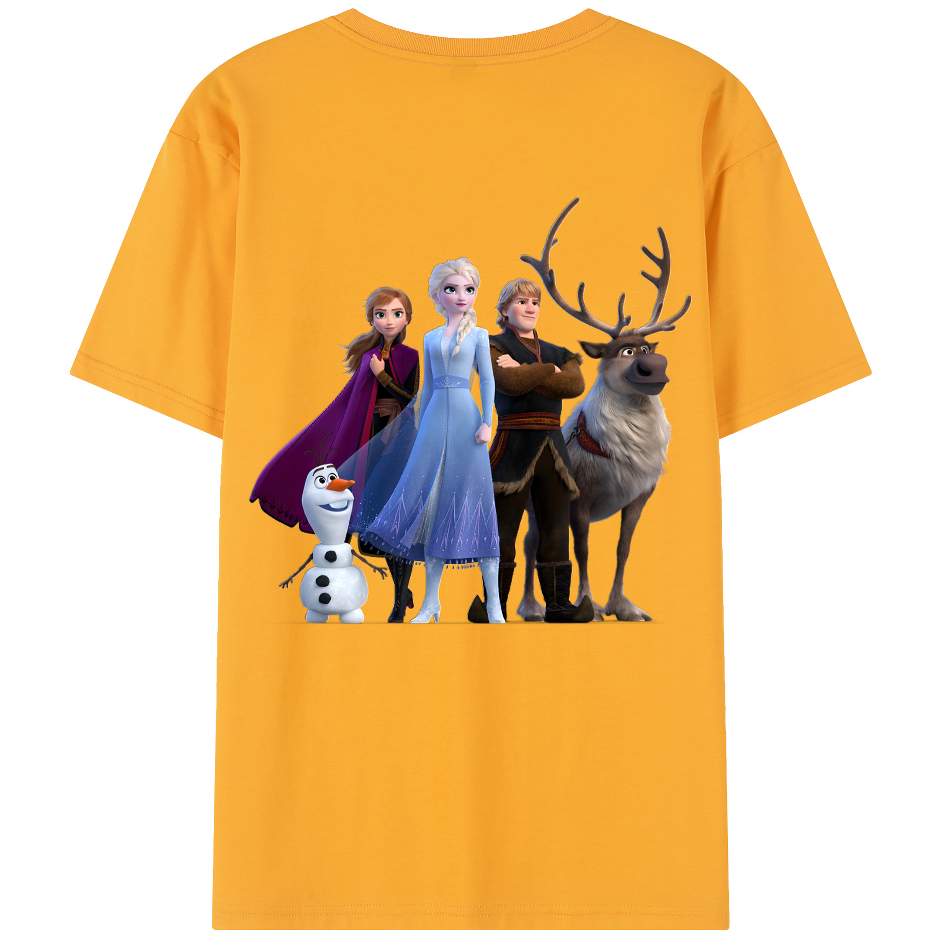 （画像用） アナと雪の女王 アンナ エルサ Frozen Anna Elsa レディース半袖Tシャツ(バックプリント)