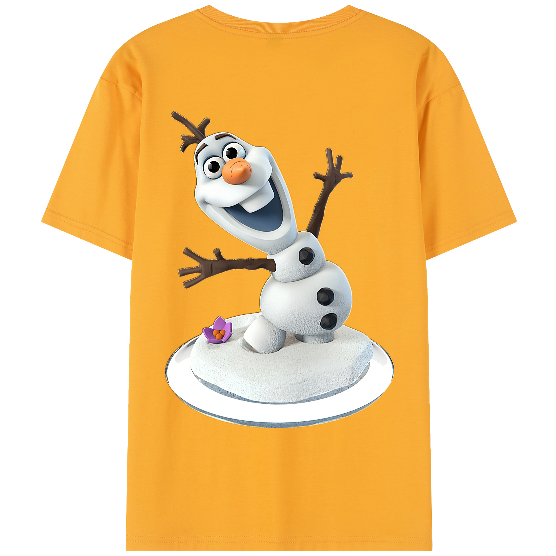 （画像用） アナと雪の女王 アンナ エルサ Frozen Anna Elsa レディース半袖Tシャツ(バックプリント)