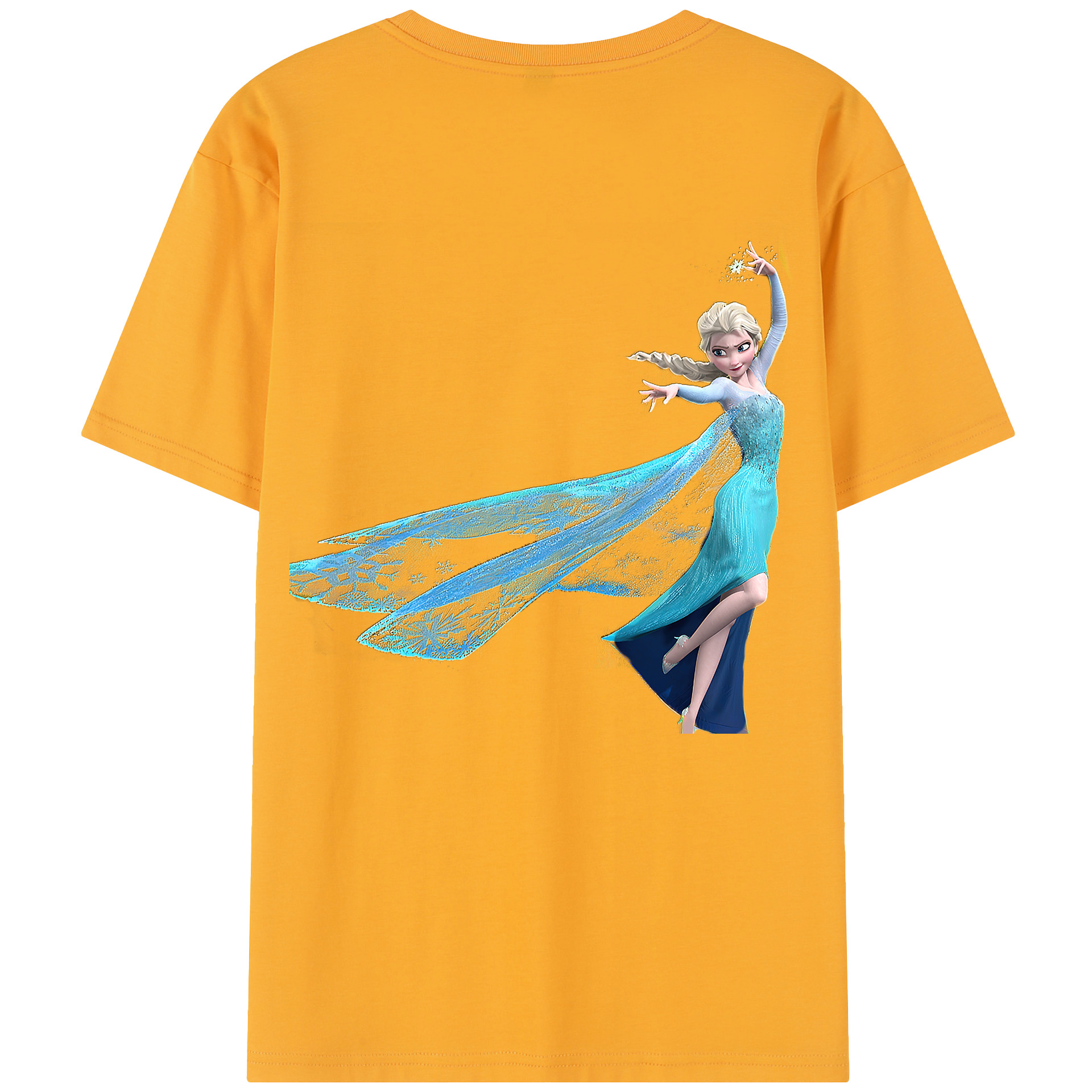 （画像用） アナと雪の女王 アンナ エルサ Frozen Anna Elsa レディース半袖Tシャツ(バックプリント)
