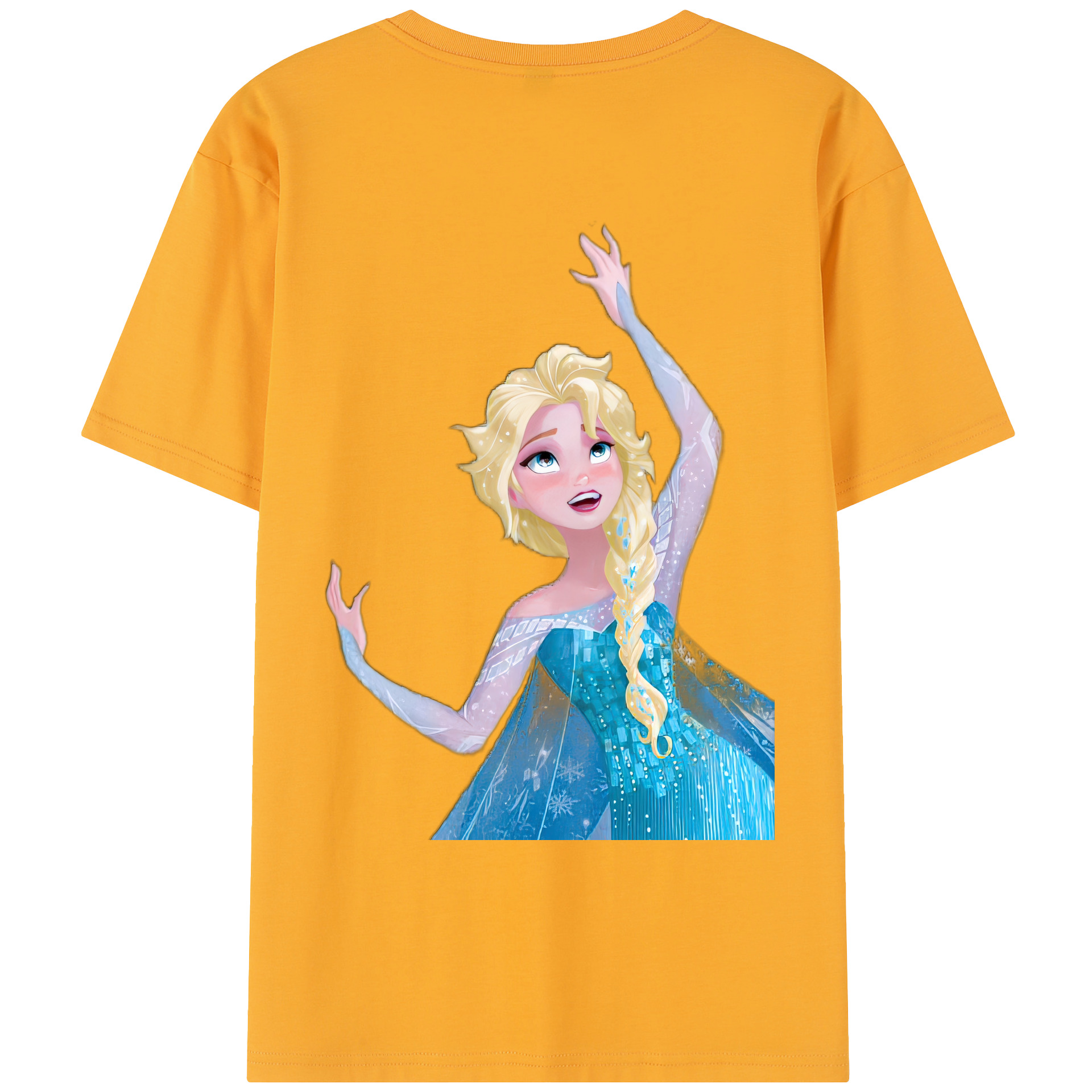 （画像用） アナと雪の女王 アンナ エルサ Frozen Anna Elsa レディース半袖Tシャツ(バックプリント)
