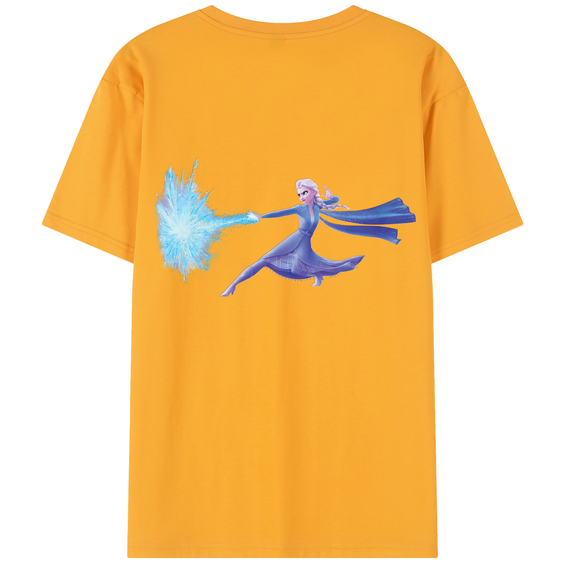 （画像用） アナと雪の女王 アンナ エルサ Frozen Anna Elsa レディース半袖Tシャツ(バックプリント)