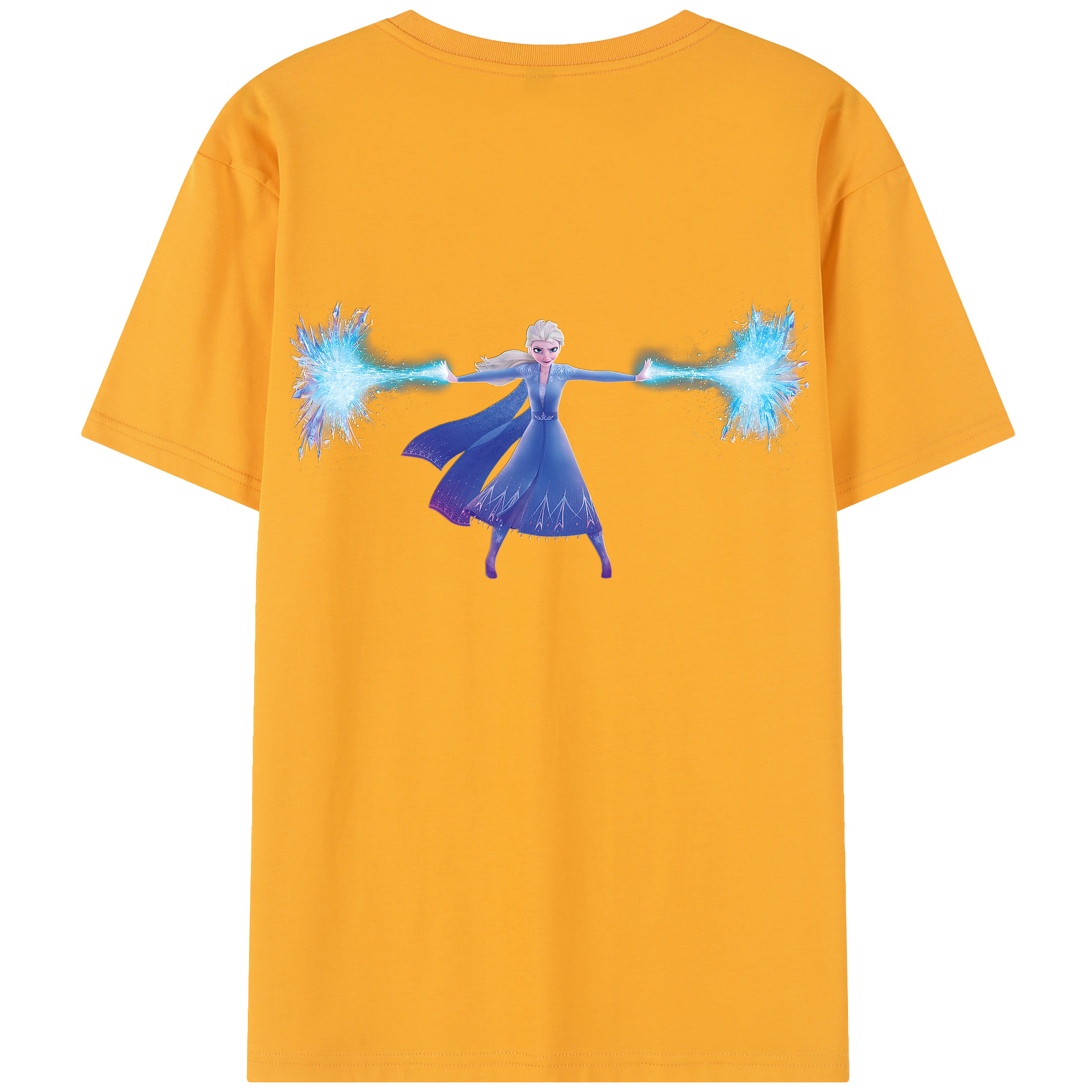 （画像用） アナと雪の女王 アンナ エルサ Frozen Anna Elsa レディース半袖Tシャツ(バックプリント)