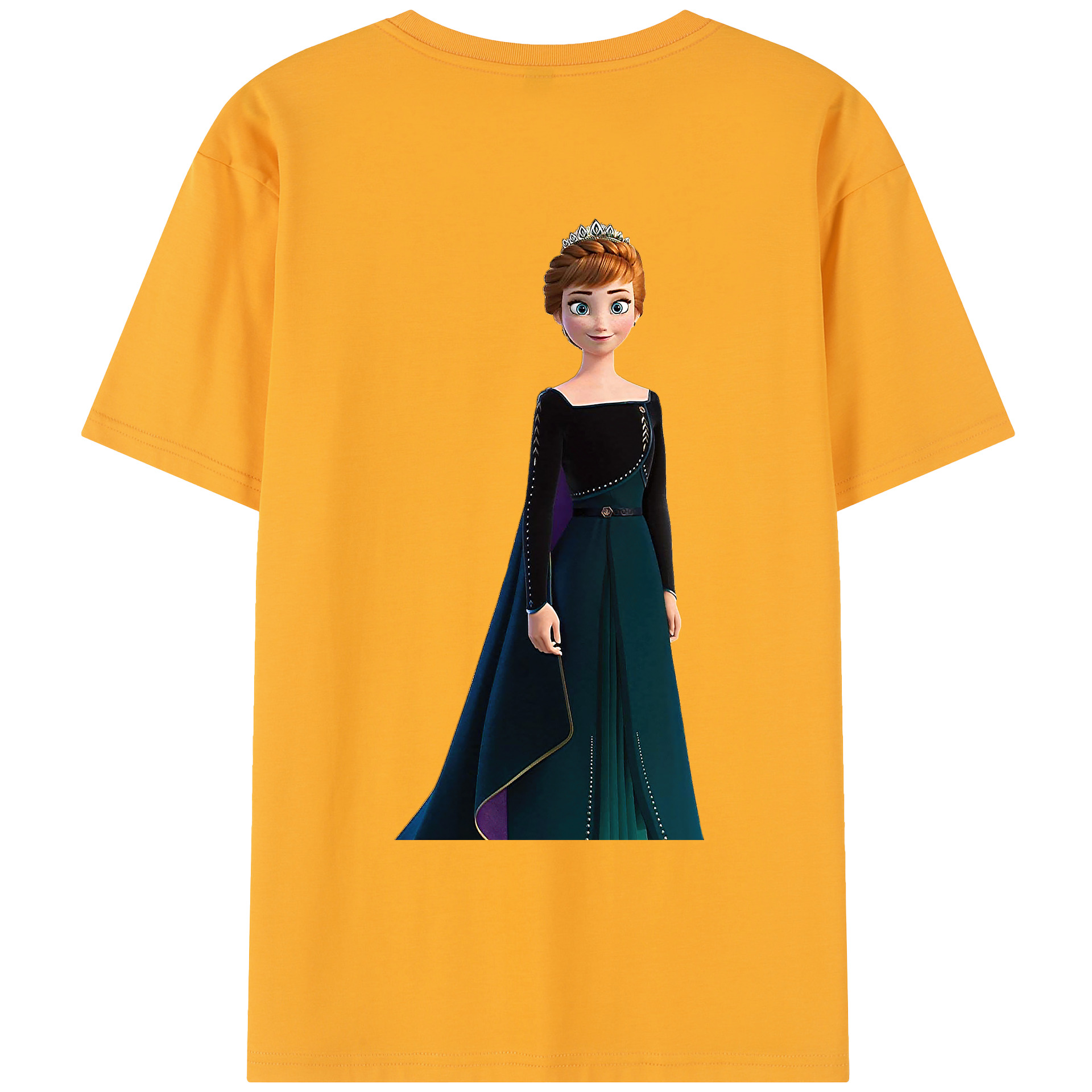 （画像用） アナと雪の女王 アンナ エルサ Frozen Anna Elsa レディース半袖Tシャツ(バックプリント)