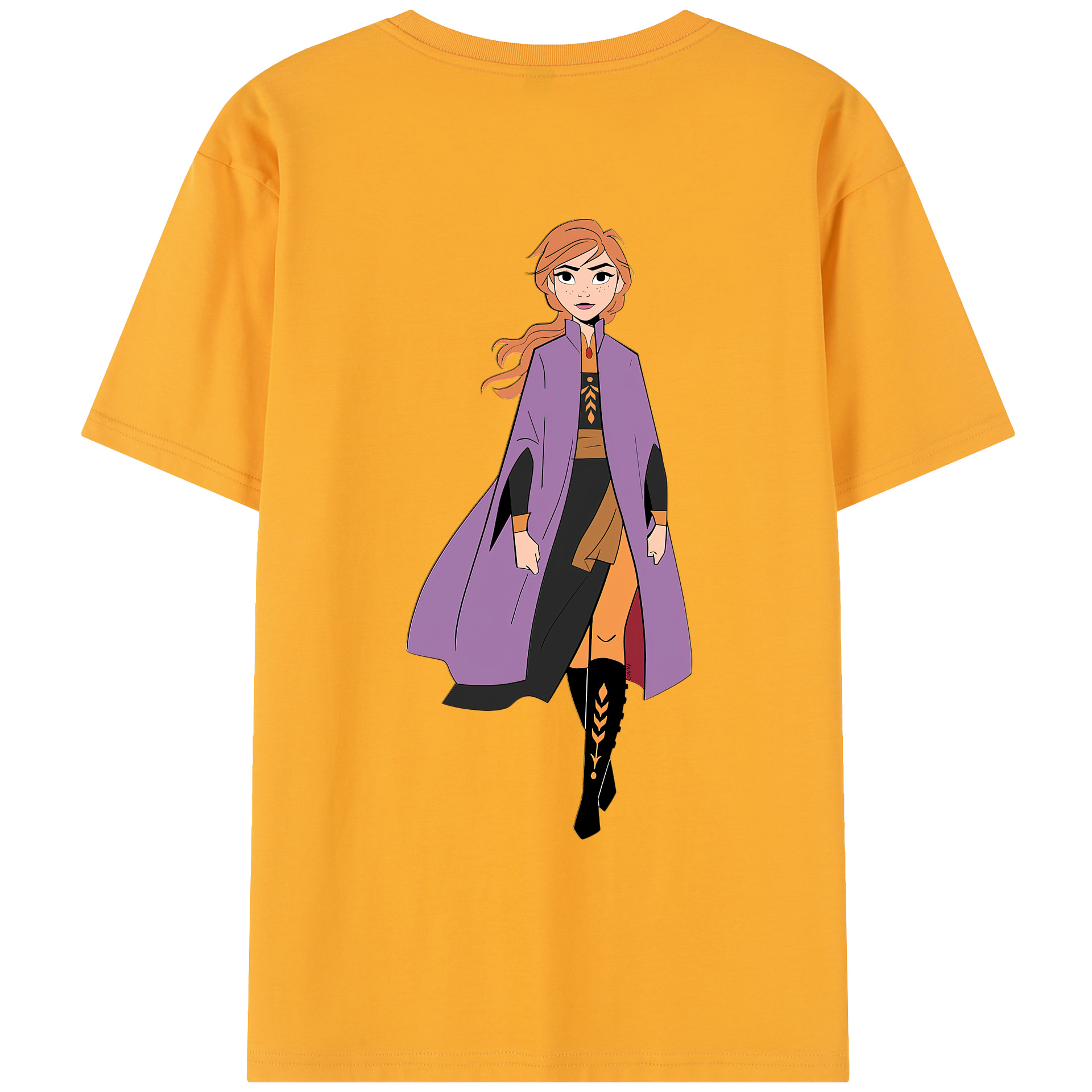 （画像用） アナと雪の女王 アンナ エルサ Frozen Anna Elsa レディース半袖Tシャツ(バックプリント)