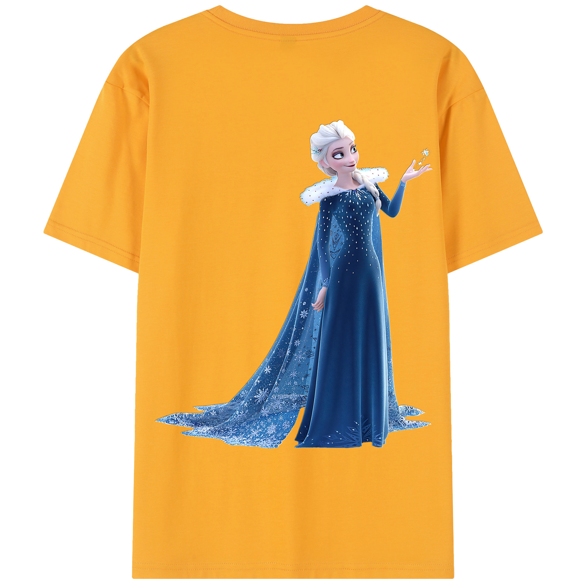 （画像用） アナと雪の女王 アンナ エルサ Frozen Anna Elsa レディース半袖Tシャツ(バックプリント)