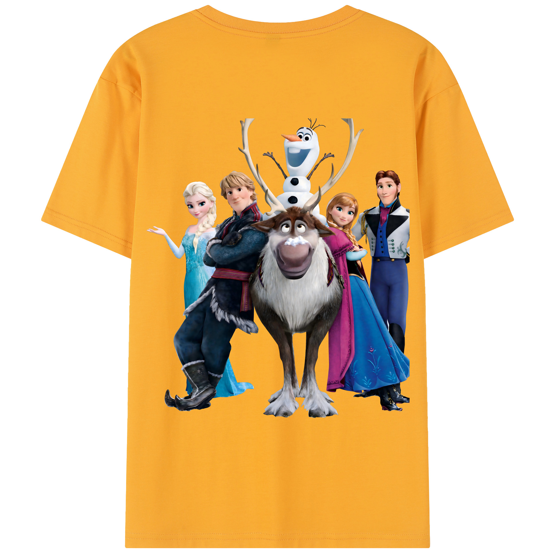 （画像用） アナと雪の女王 アンナ エルサ Frozen Anna Elsa レディース半袖Tシャツ(バックプリント)
