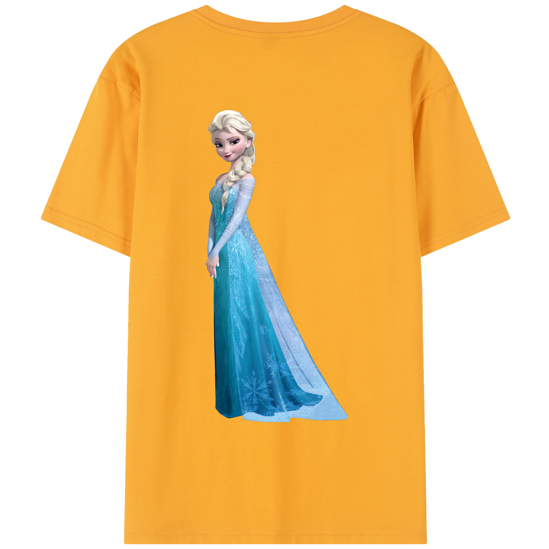 （画像用） アナと雪の女王 アンナ エルサ Frozen Anna Elsa レディース半袖Tシャツ(バックプリント)