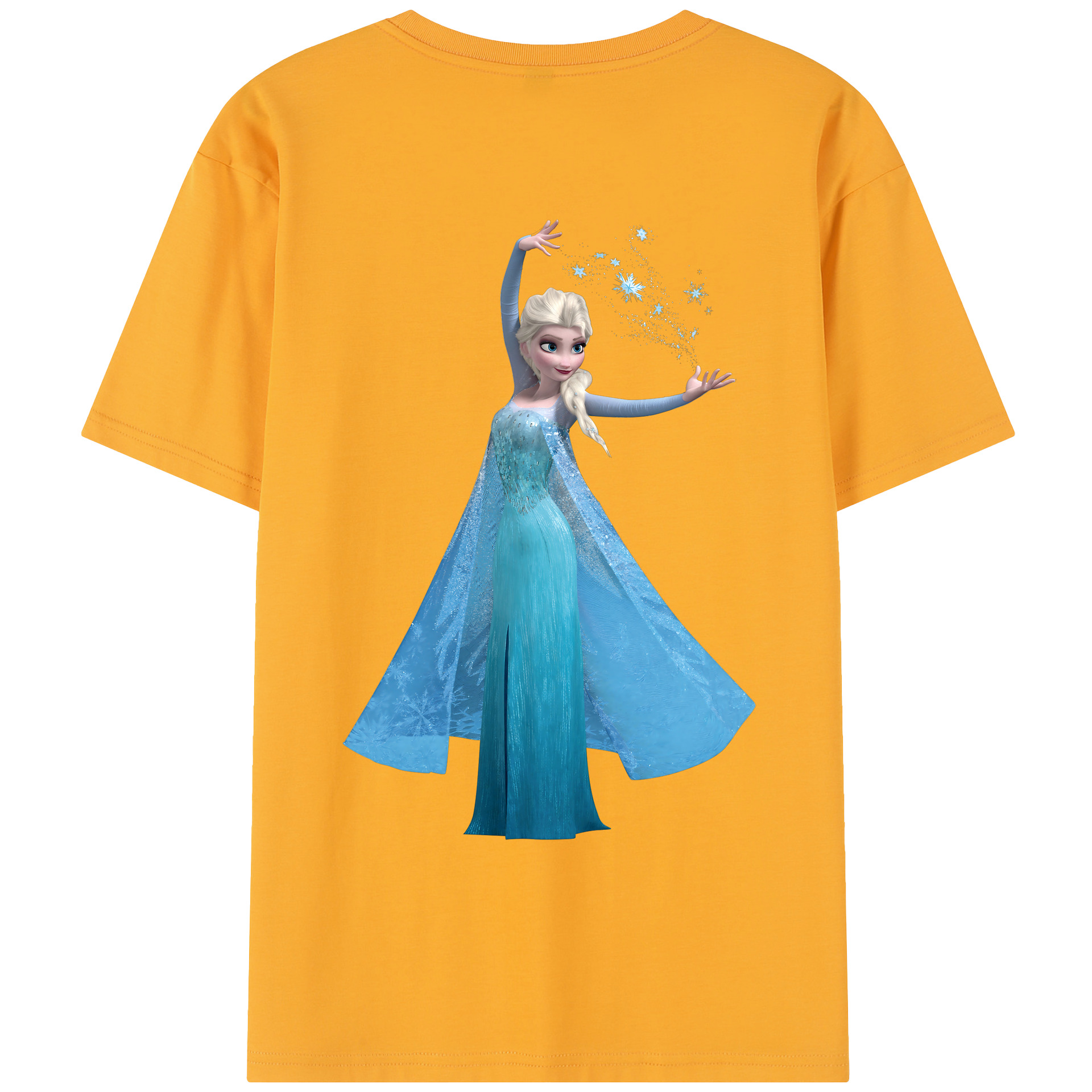 （画像用） アナと雪の女王 アンナ エルサ Frozen Anna Elsa レディース半袖Tシャツ(バックプリント)