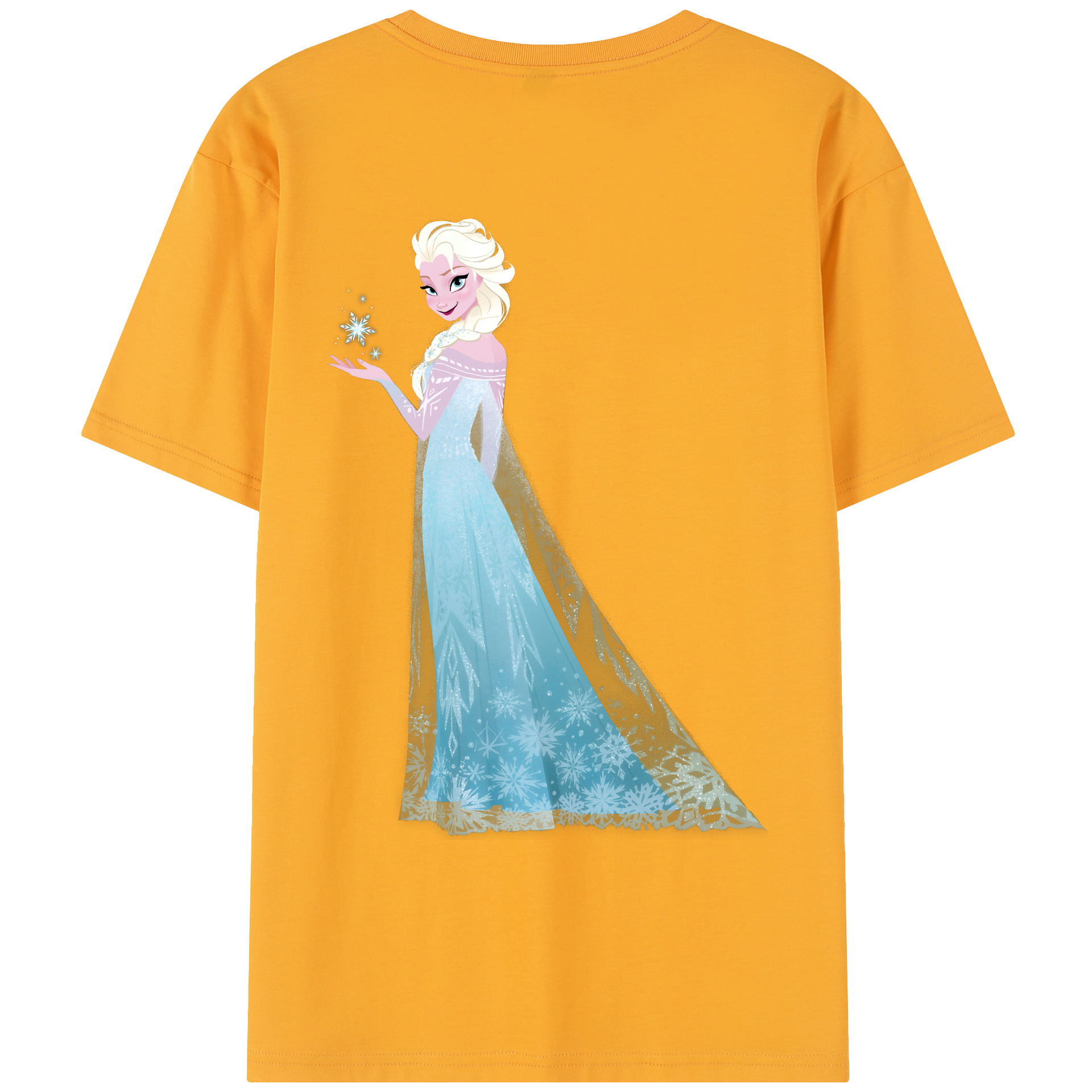 （画像用） アナと雪の女王 アンナ エルサ Frozen Anna Elsa レディース半袖Tシャツ(バックプリント)