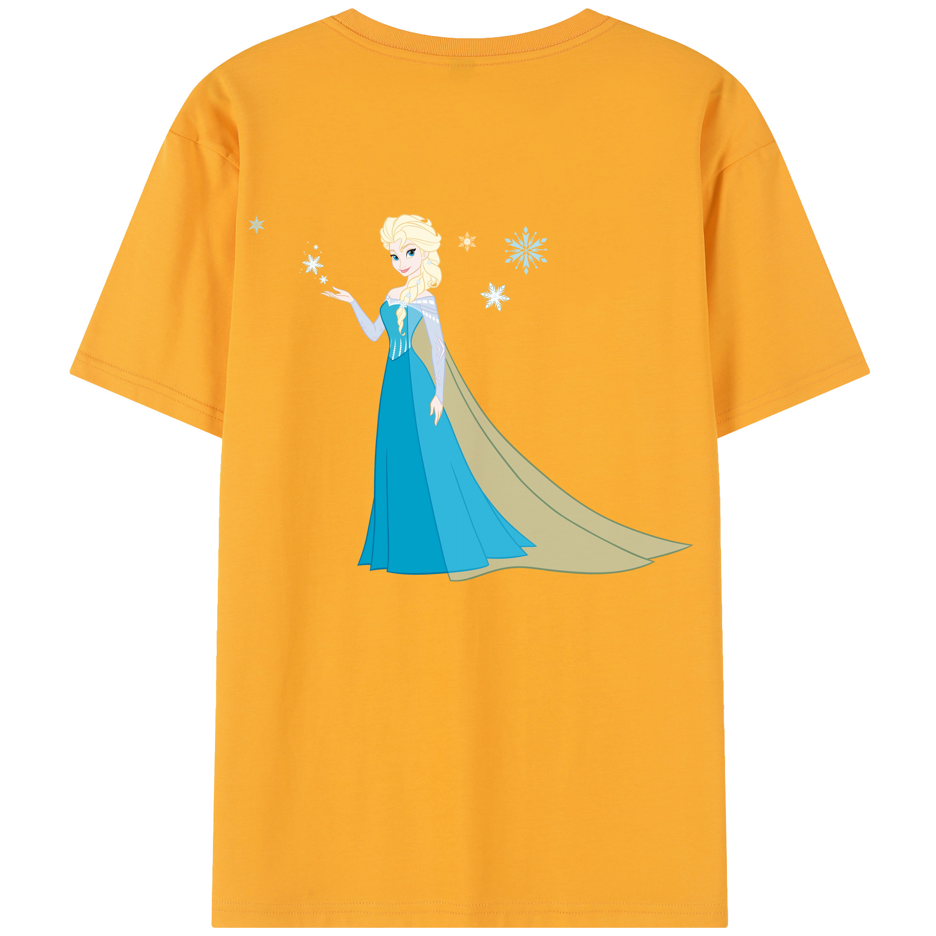 （画像用） アナと雪の女王 アンナ エルサ Frozen Anna Elsa レディース半袖Tシャツ(バックプリント)