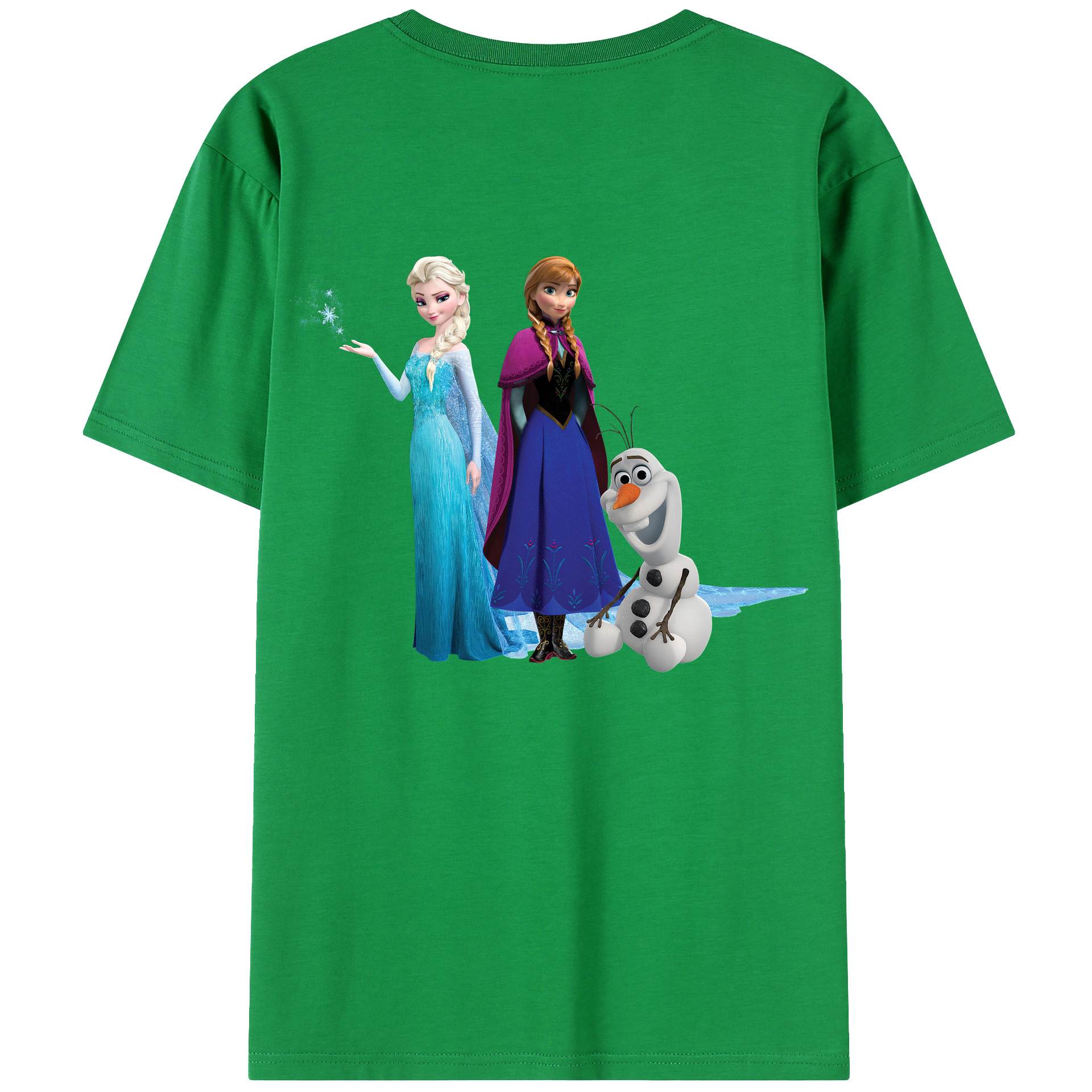 （画像用） アナと雪の女王 アンナ エルサ Frozen Anna Elsa レディース半袖Tシャツ(バックプリント)