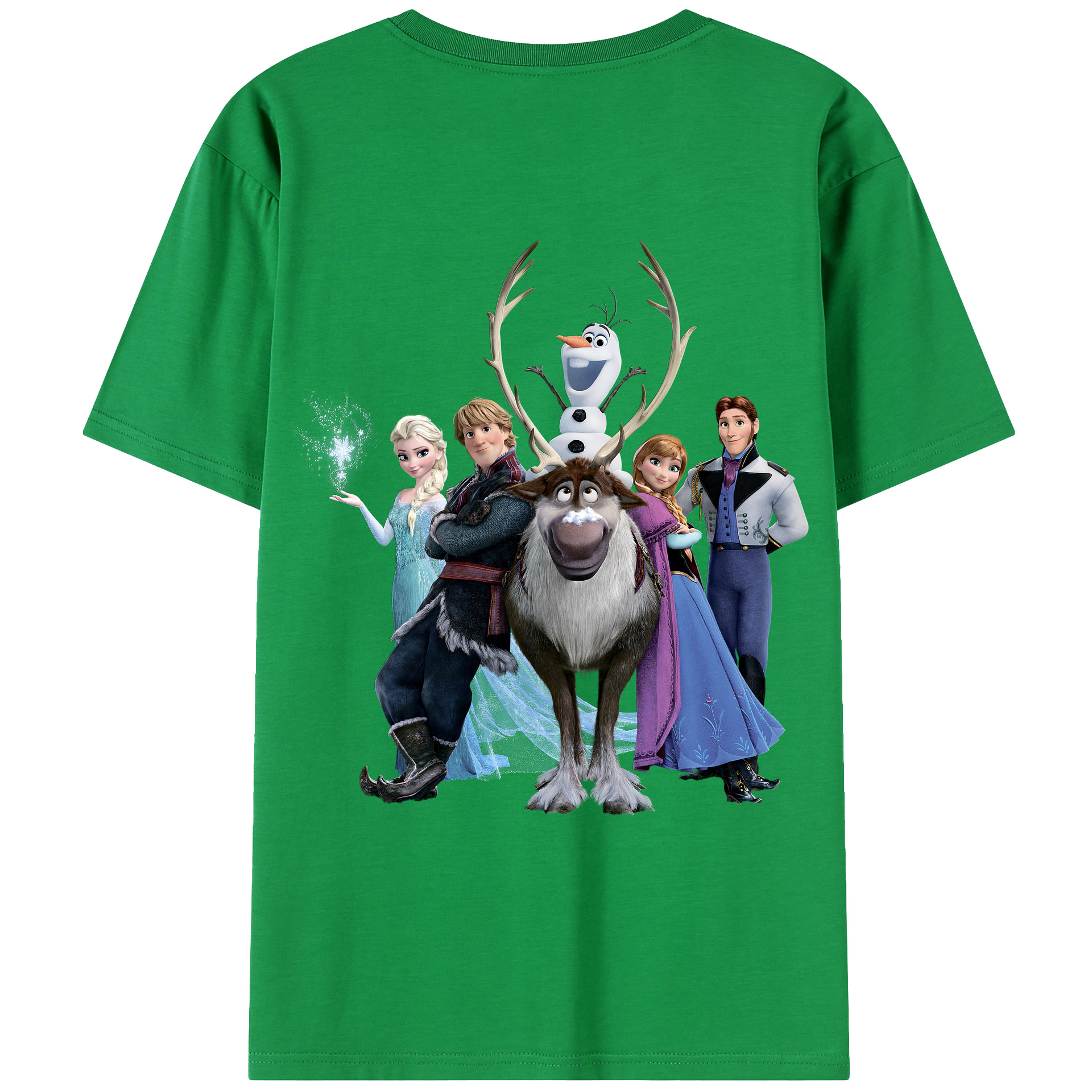 （画像用） アナと雪の女王 アンナ エルサ Frozen Anna Elsa レディース半袖Tシャツ(バックプリント)