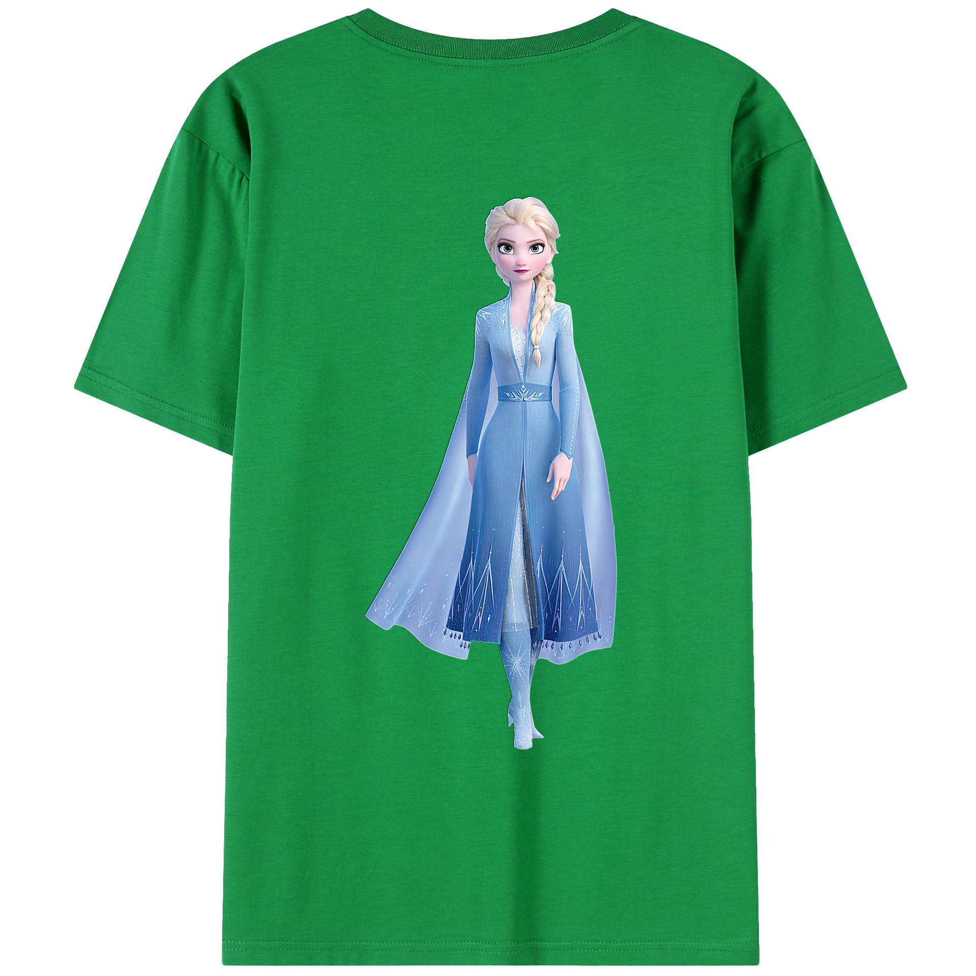 （画像用） アナと雪の女王 アンナ エルサ Frozen Anna Elsa レディース半袖Tシャツ(バックプリント)