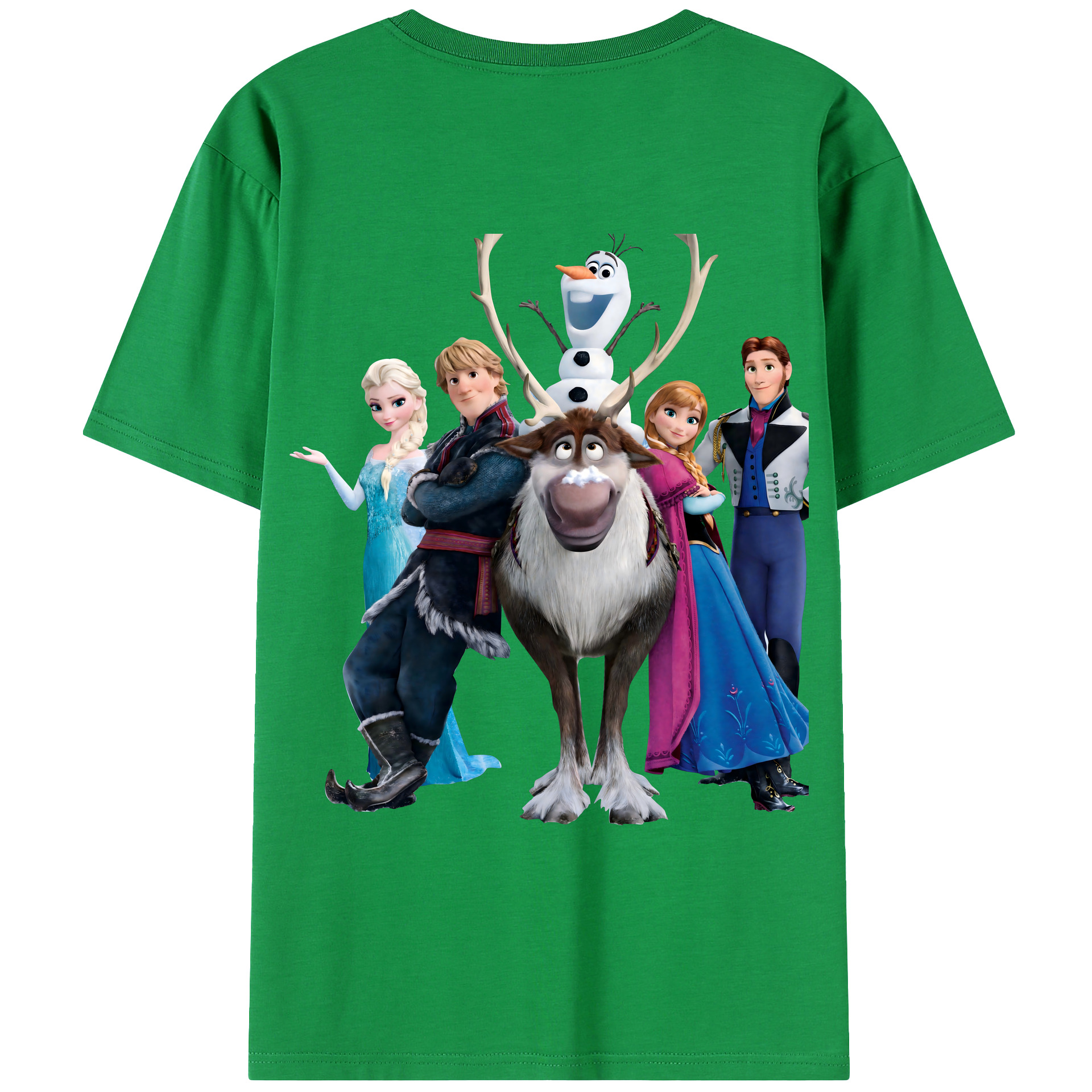 （画像用） アナと雪の女王 アンナ エルサ Frozen Anna Elsa レディース半袖Tシャツ(バックプリント)