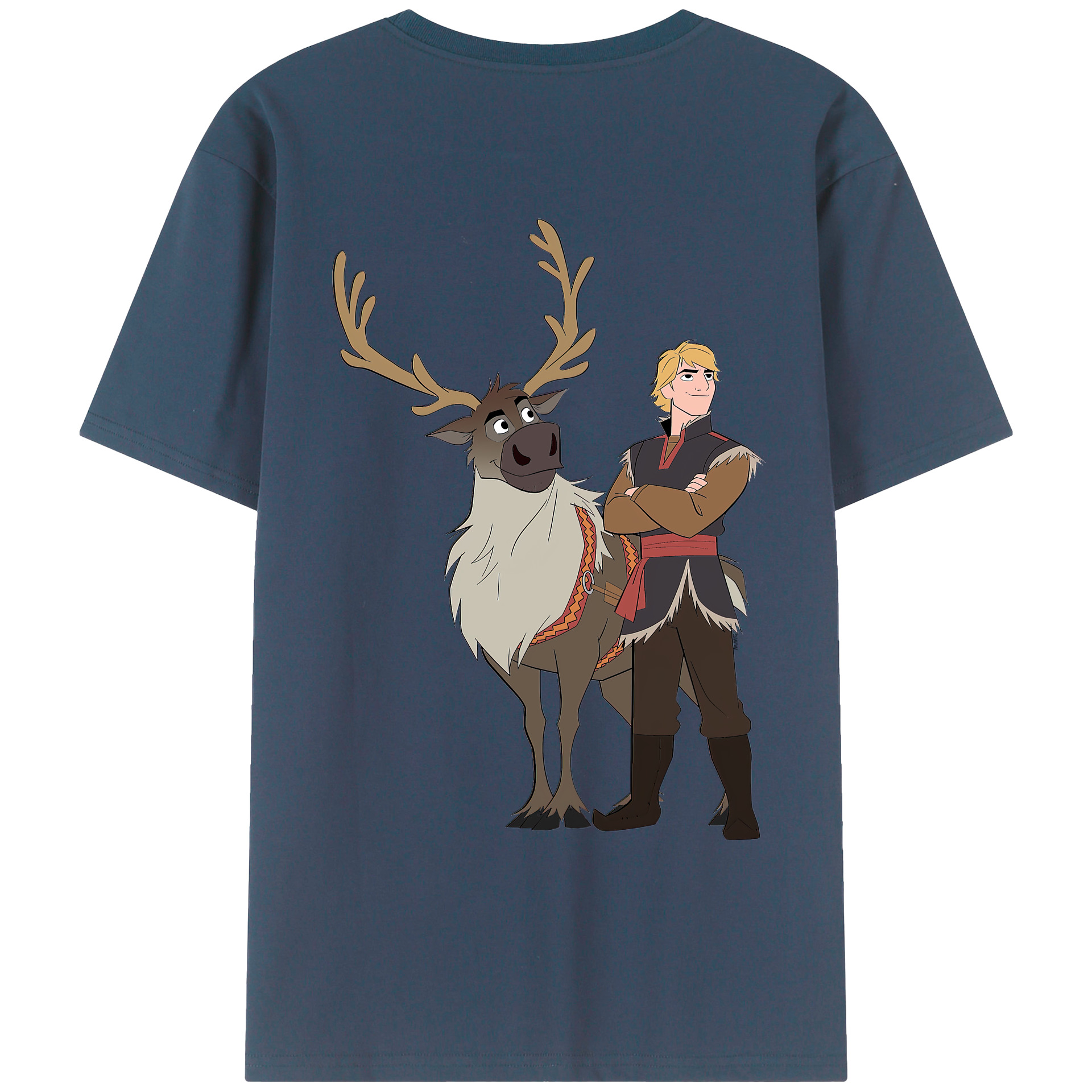 （画像用） アナと雪の女王 アンナ エルサ Frozen Anna Elsa レディース半袖Tシャツ(バックプリント)