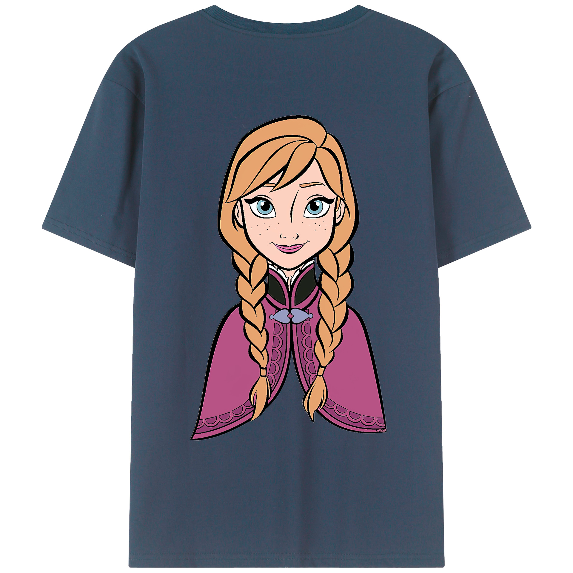 （画像用） アナと雪の女王 アンナ エルサ Frozen Anna Elsa レディース半袖Tシャツ(バックプリント)