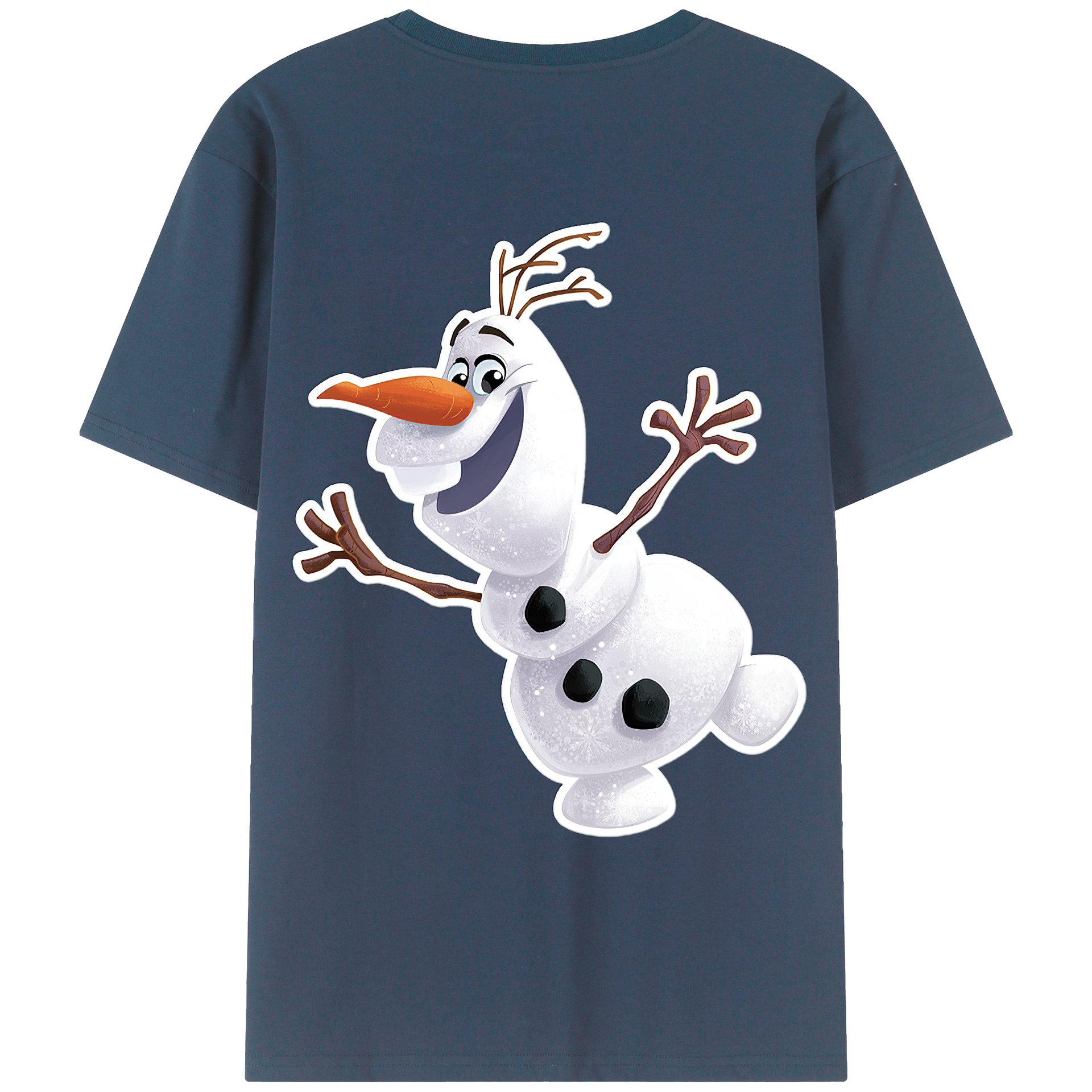 （画像用） アナと雪の女王 アンナ エルサ Frozen Anna Elsa レディース半袖Tシャツ(バックプリント)