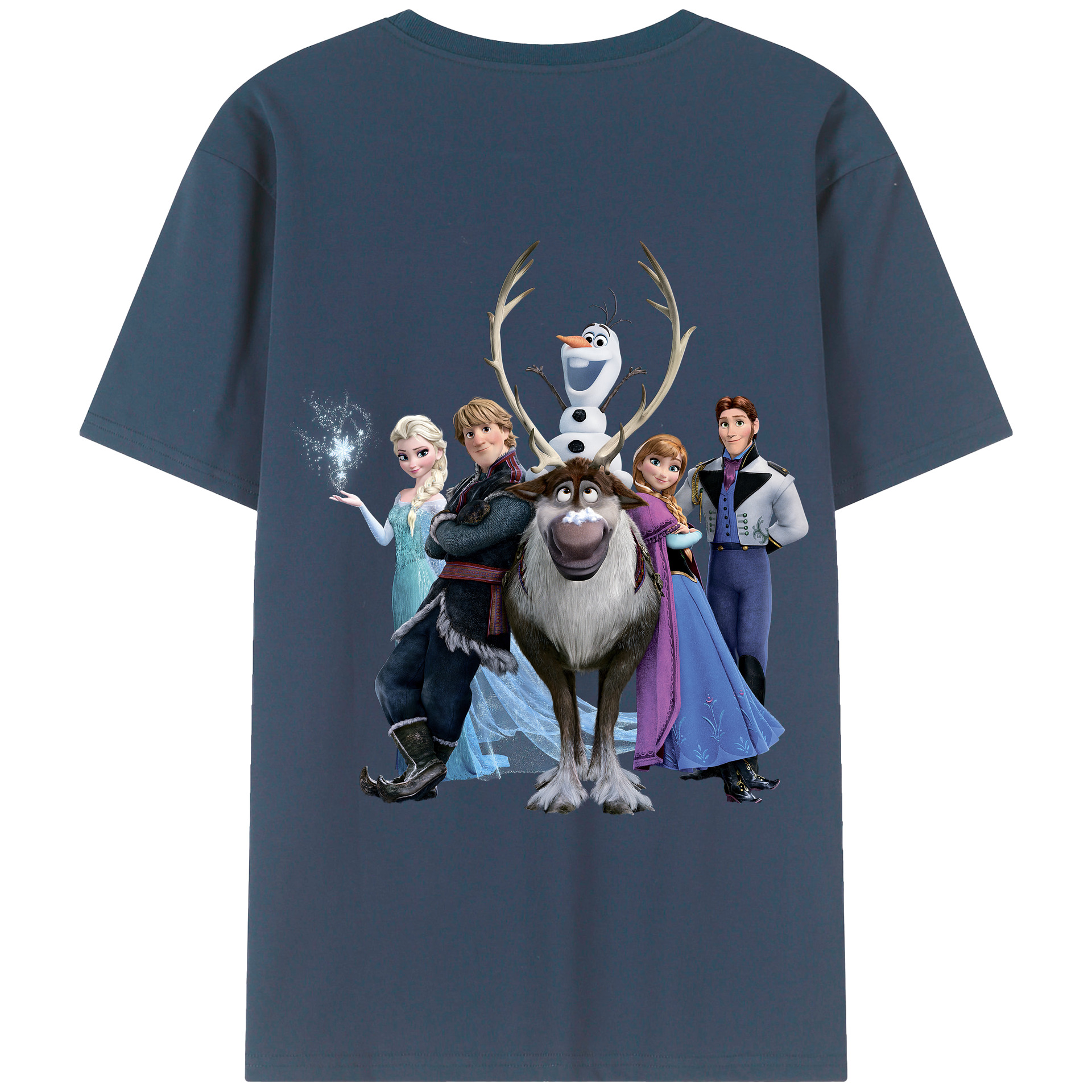 （画像用） アナと雪の女王 アンナ エルサ Frozen Anna Elsa レディース半袖Tシャツ(バックプリント)