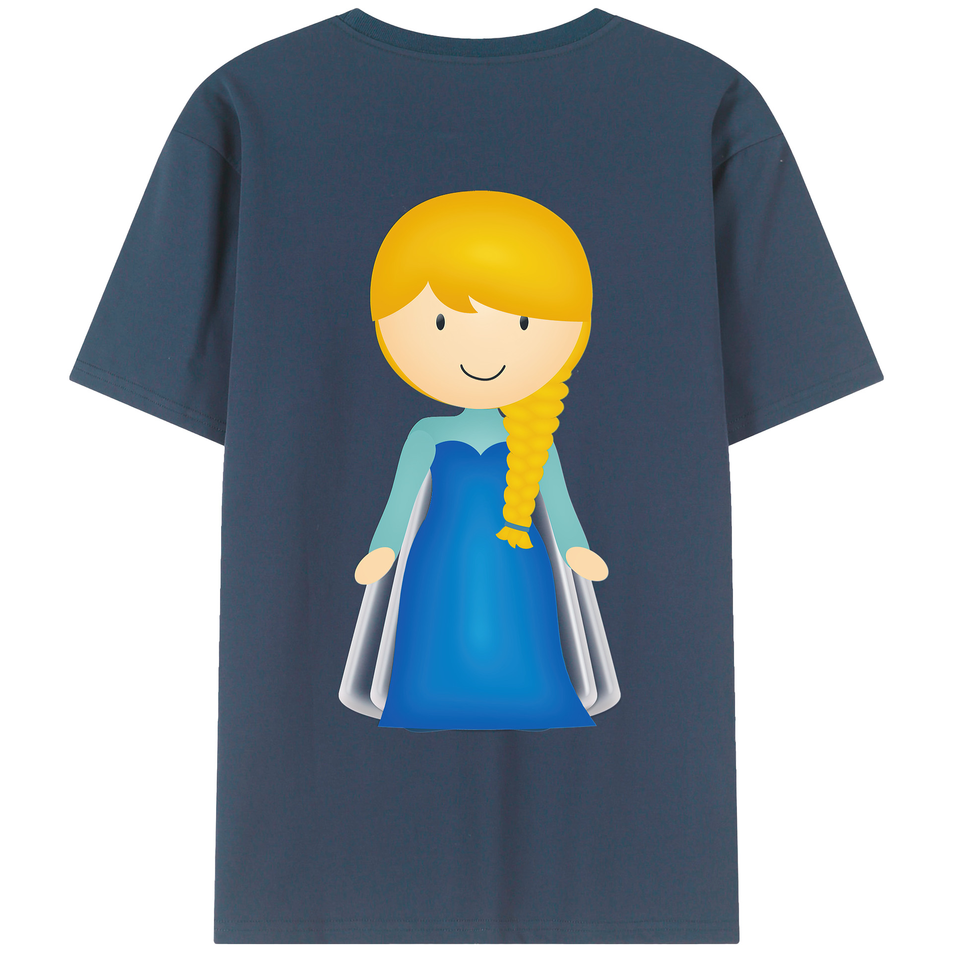 （画像用） アナと雪の女王 アンナ エルサ Frozen Anna Elsa レディース半袖Tシャツ(バックプリント)